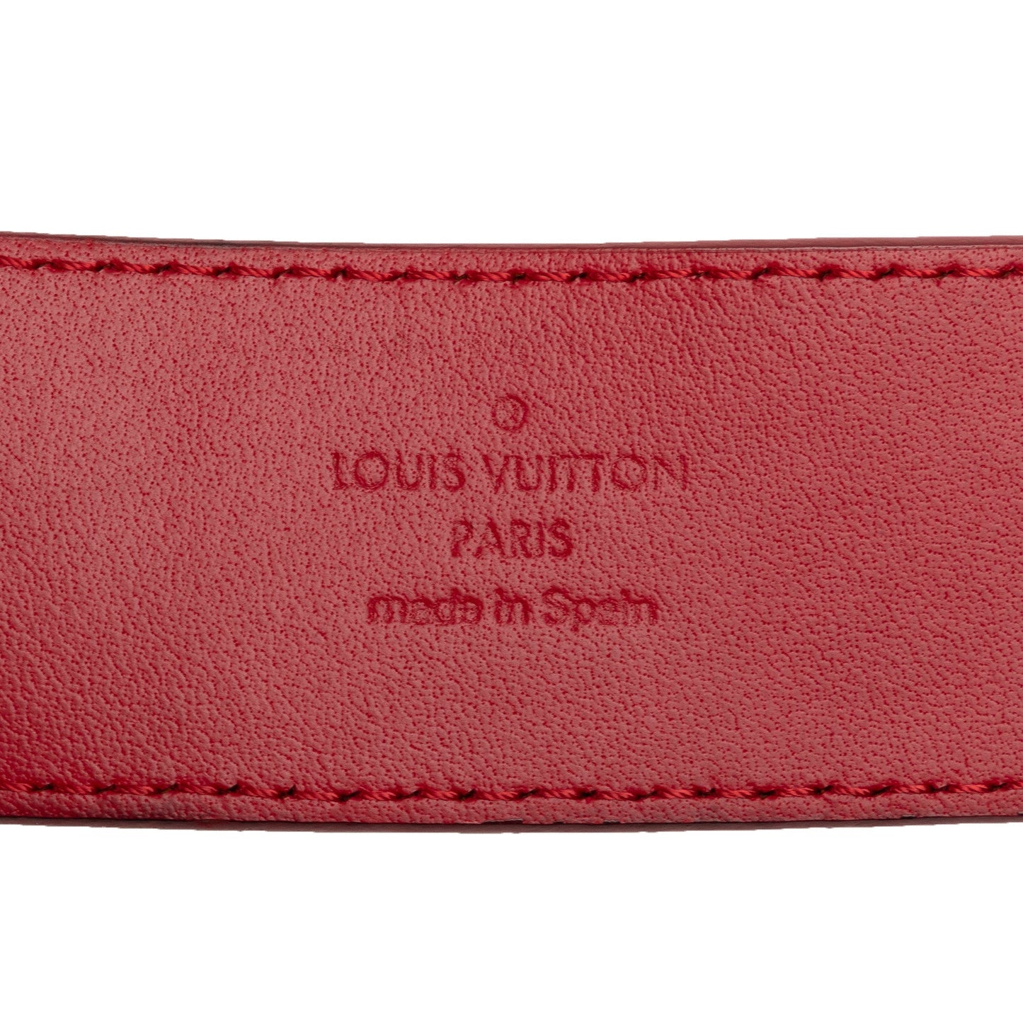 Red Louis Vuitton Monogram New Wave Belt