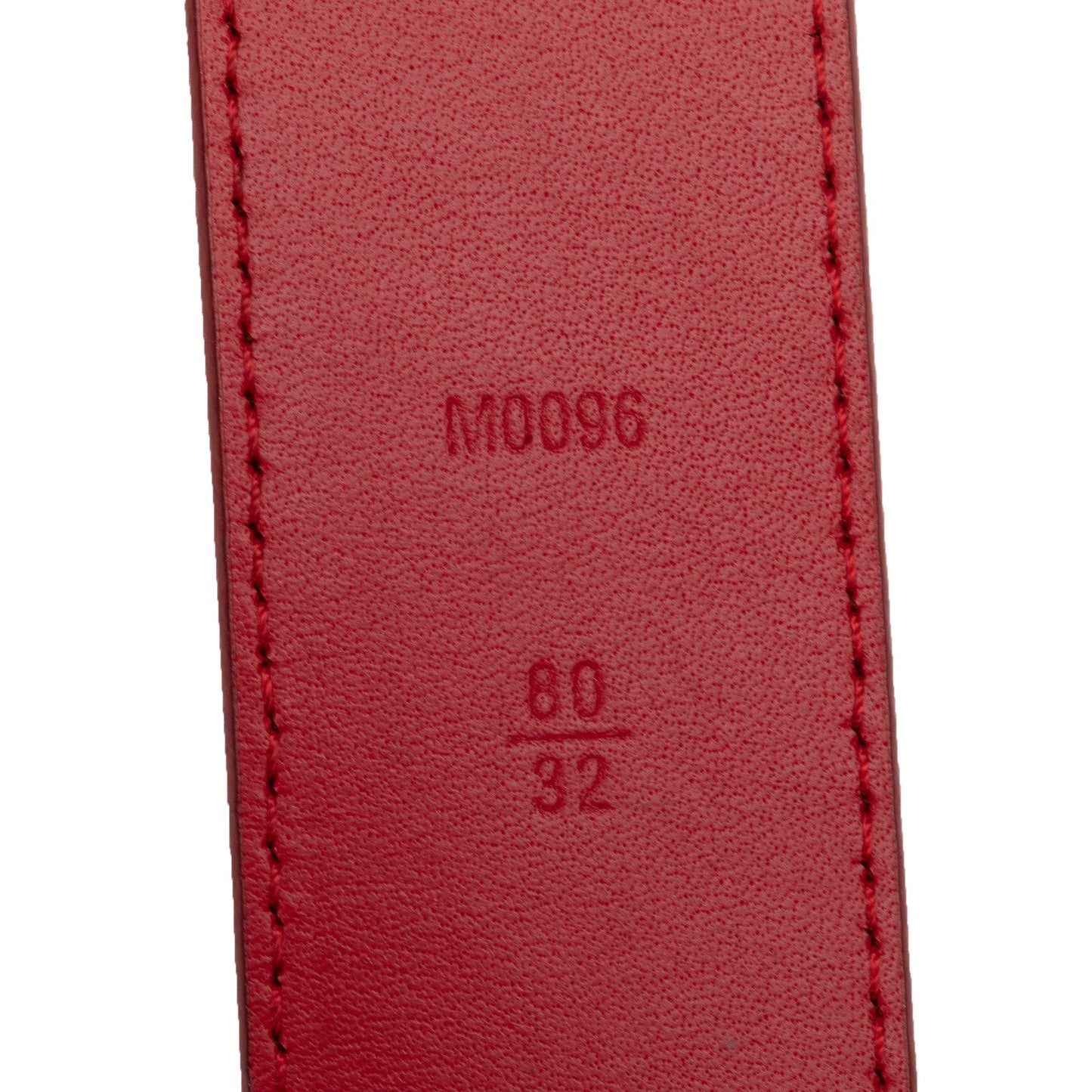 Red Louis Vuitton Monogram New Wave Belt