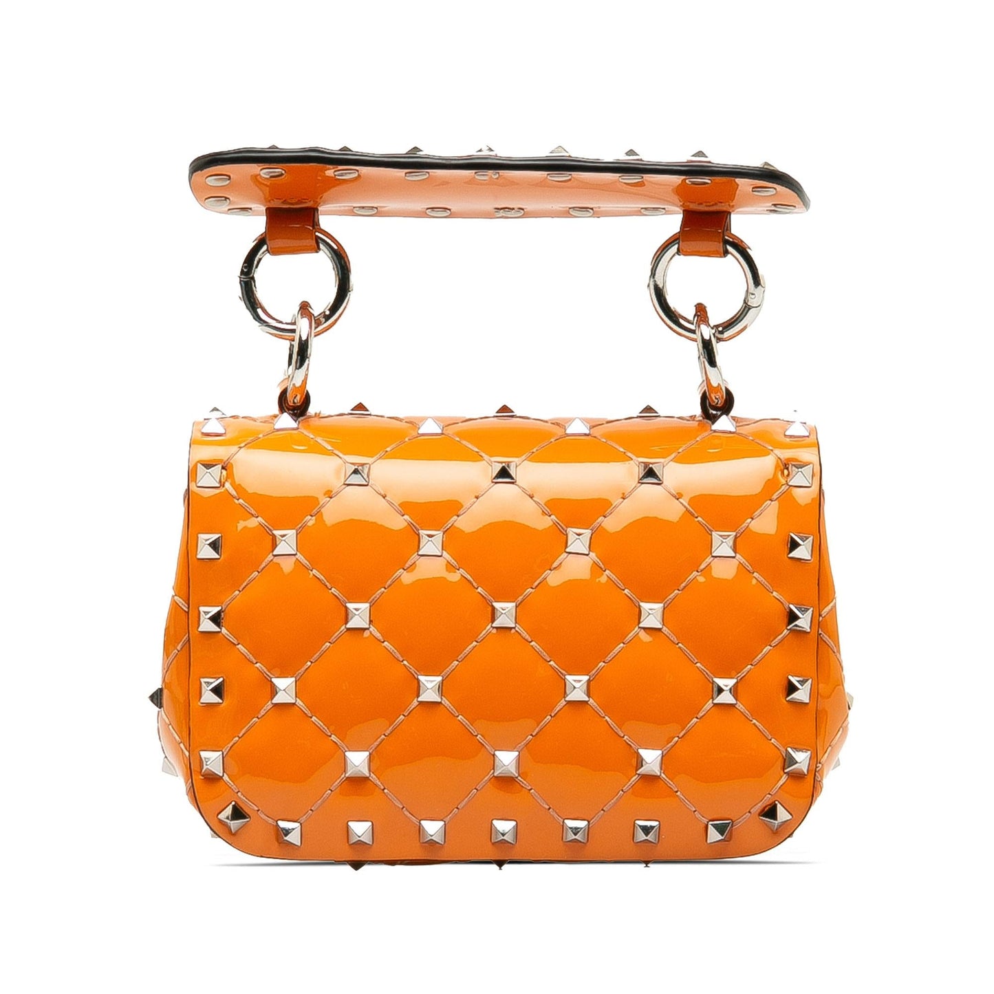 Valentino Micro Patent Rockstud Spike Satchel (SHG-DT6UFt)