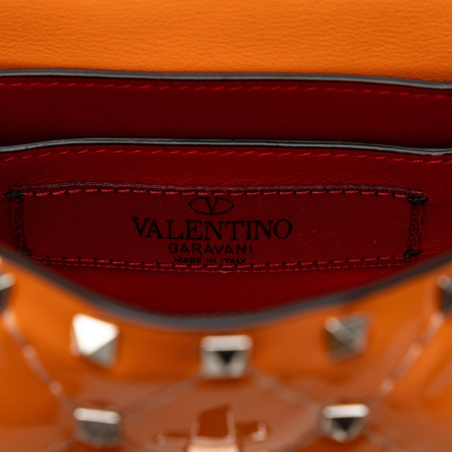 Valentino Micro Patent Rockstud Spike Satchel (SHG-DT6UFt)