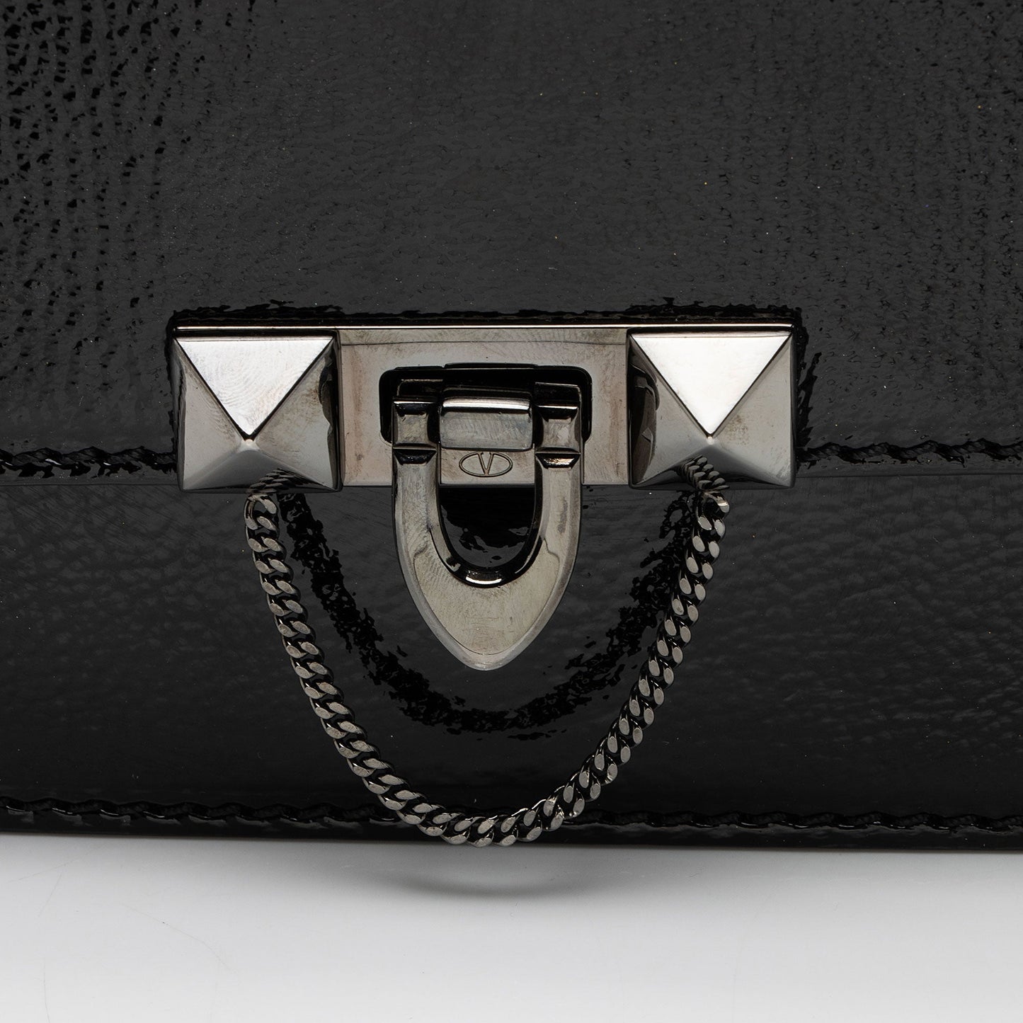 Valentino Patent Leather Demilune Small Shoulder Bag (SHF-MiI5Hn)