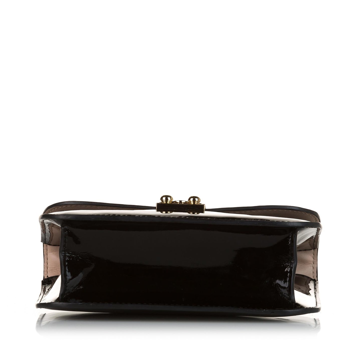 Valentino Rockstud Glam Lock Patent Leather Crossbody Bag (SHG-34296)