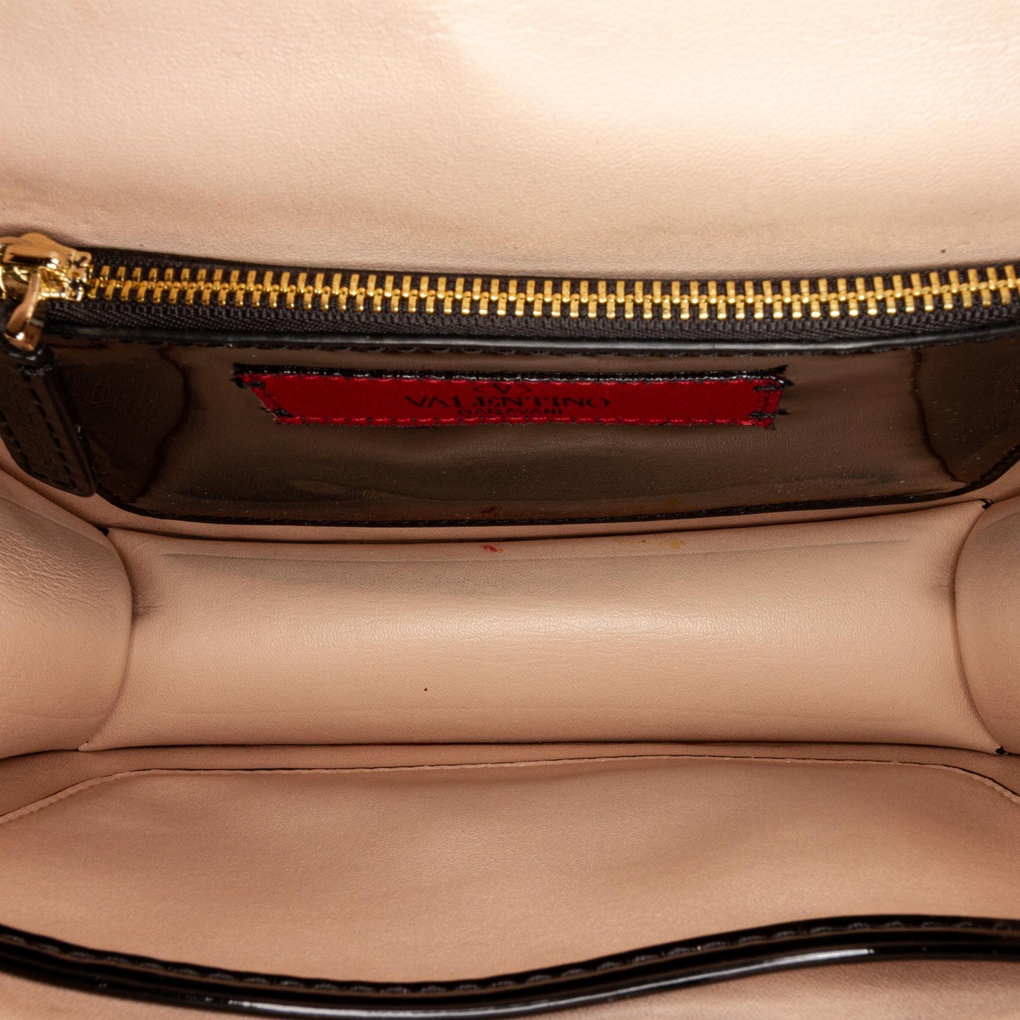 Valentino Rockstud Glam Lock Patent Leather Crossbody Bag (SHG-34296)