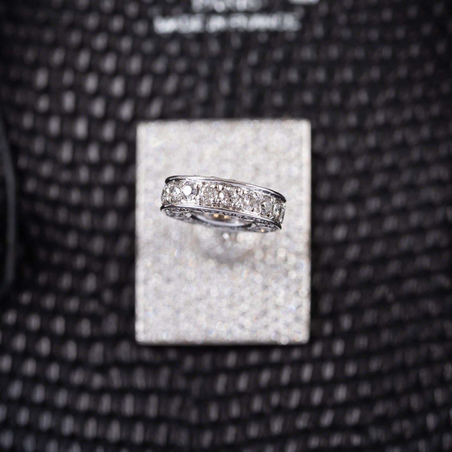 Vintage HermÃƒÆ’Ã‚Â¨s Birkin 25 Black Salvator Lizard With Jacob & Co. White Gold & Diamond Hardware - 2009, Square M