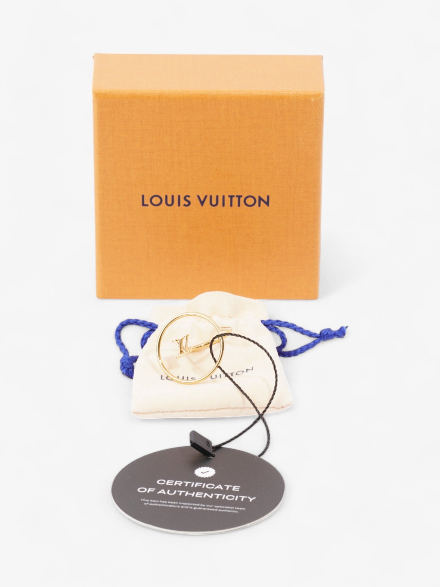 Louis Vuitton LV Eclipse Bague Gold Base Metal Small (Circumference - 51mm)