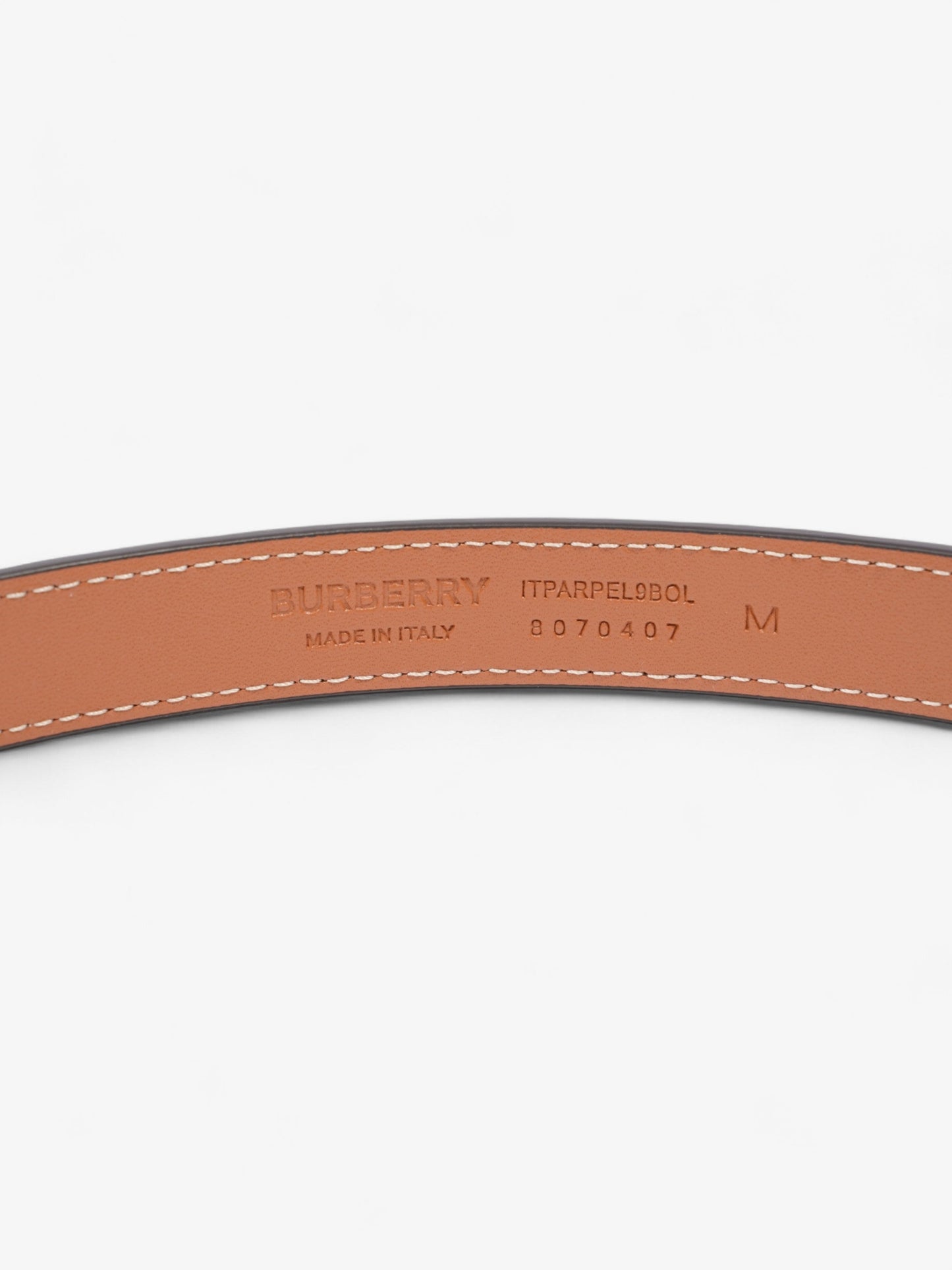 Burberry TB Belt Vintage Check / Gold Canvas Medium - 101cm