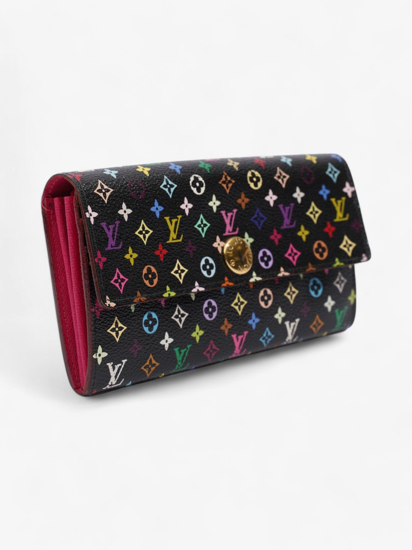 Louis Vuitton Wallet Black / Multicolour Coated Canvas