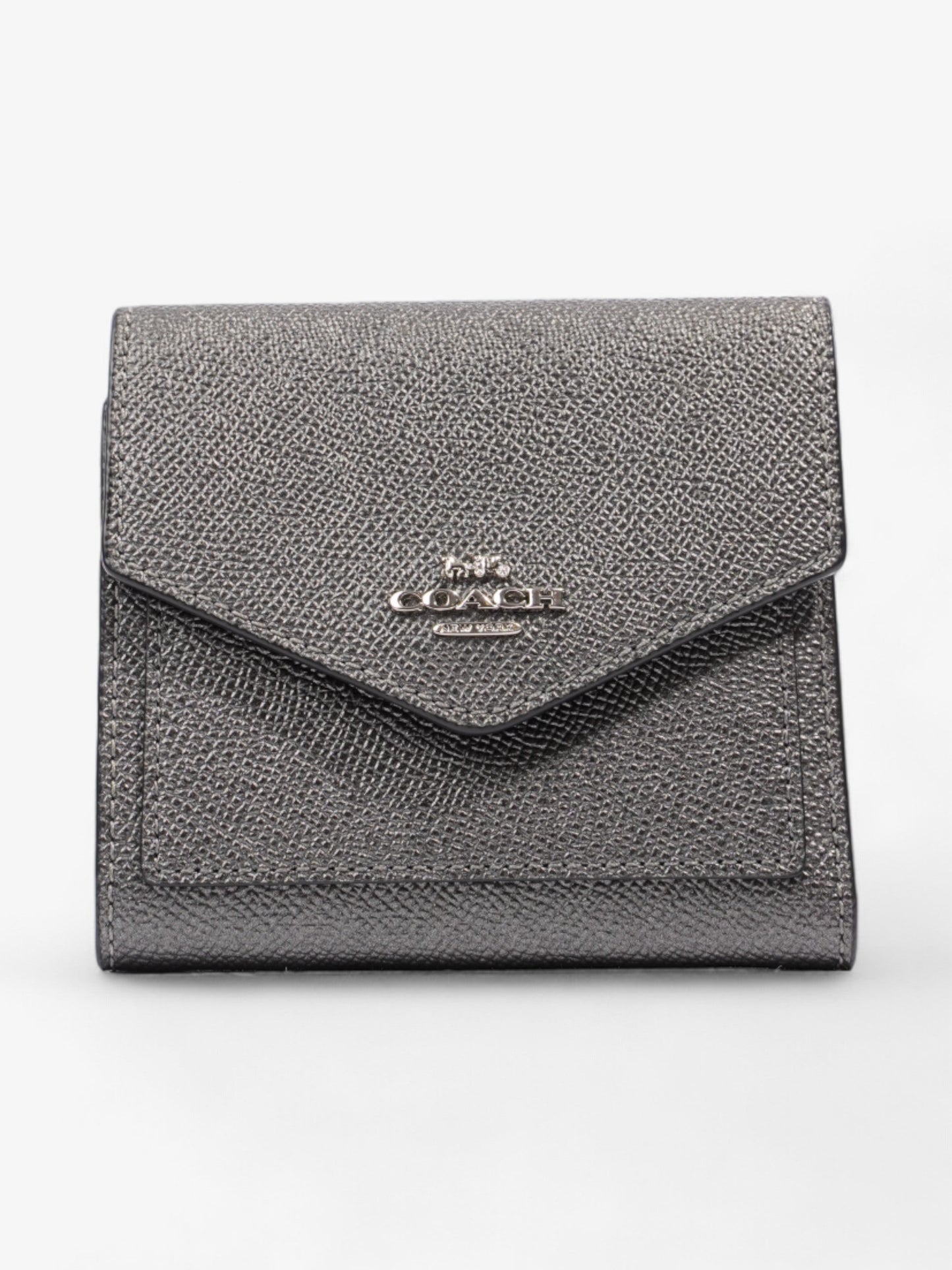 Coach Small Wallet Silver / Metallic Graphite Leather