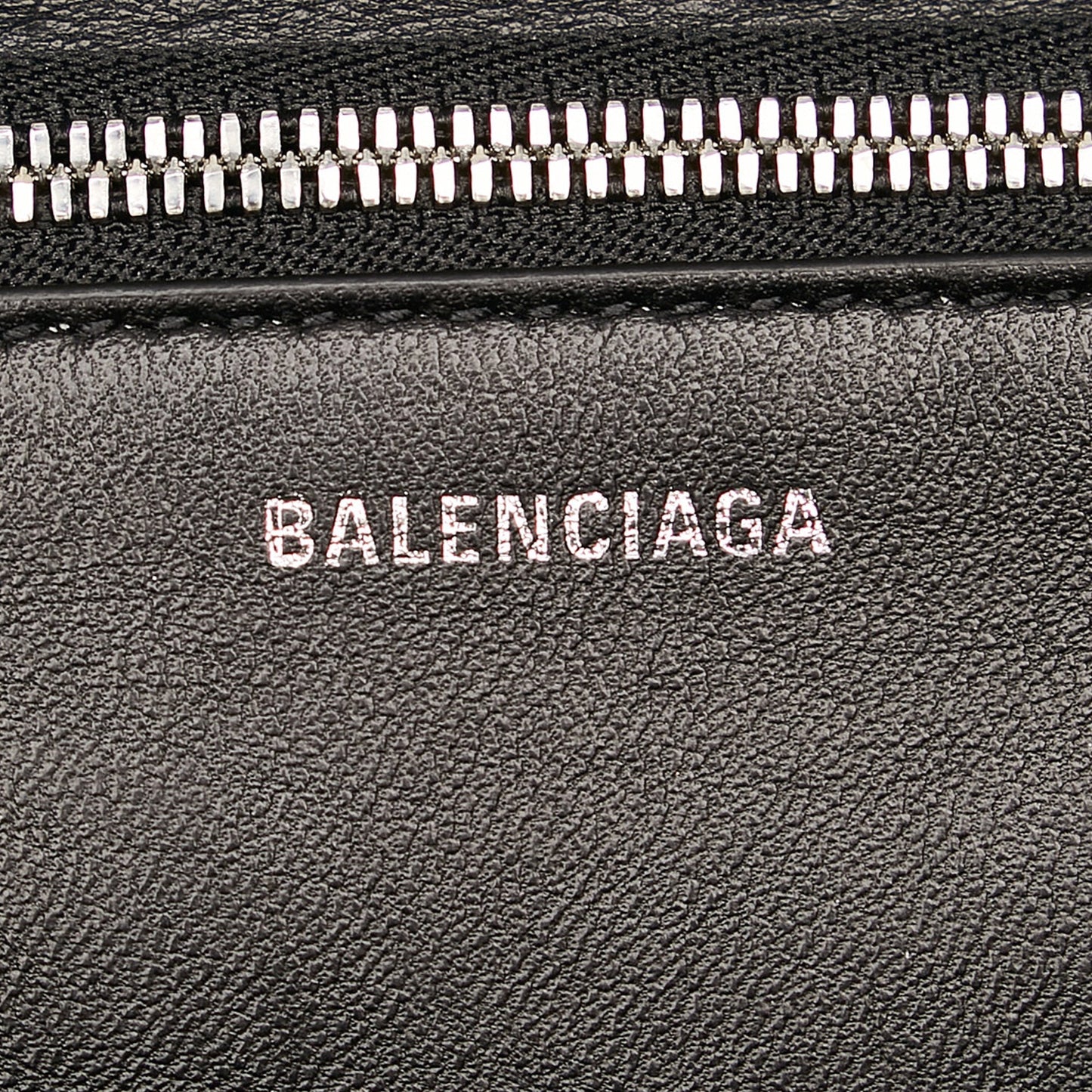 Black Balenciaga Logo Faux Fur Everyday XS Tote Bag