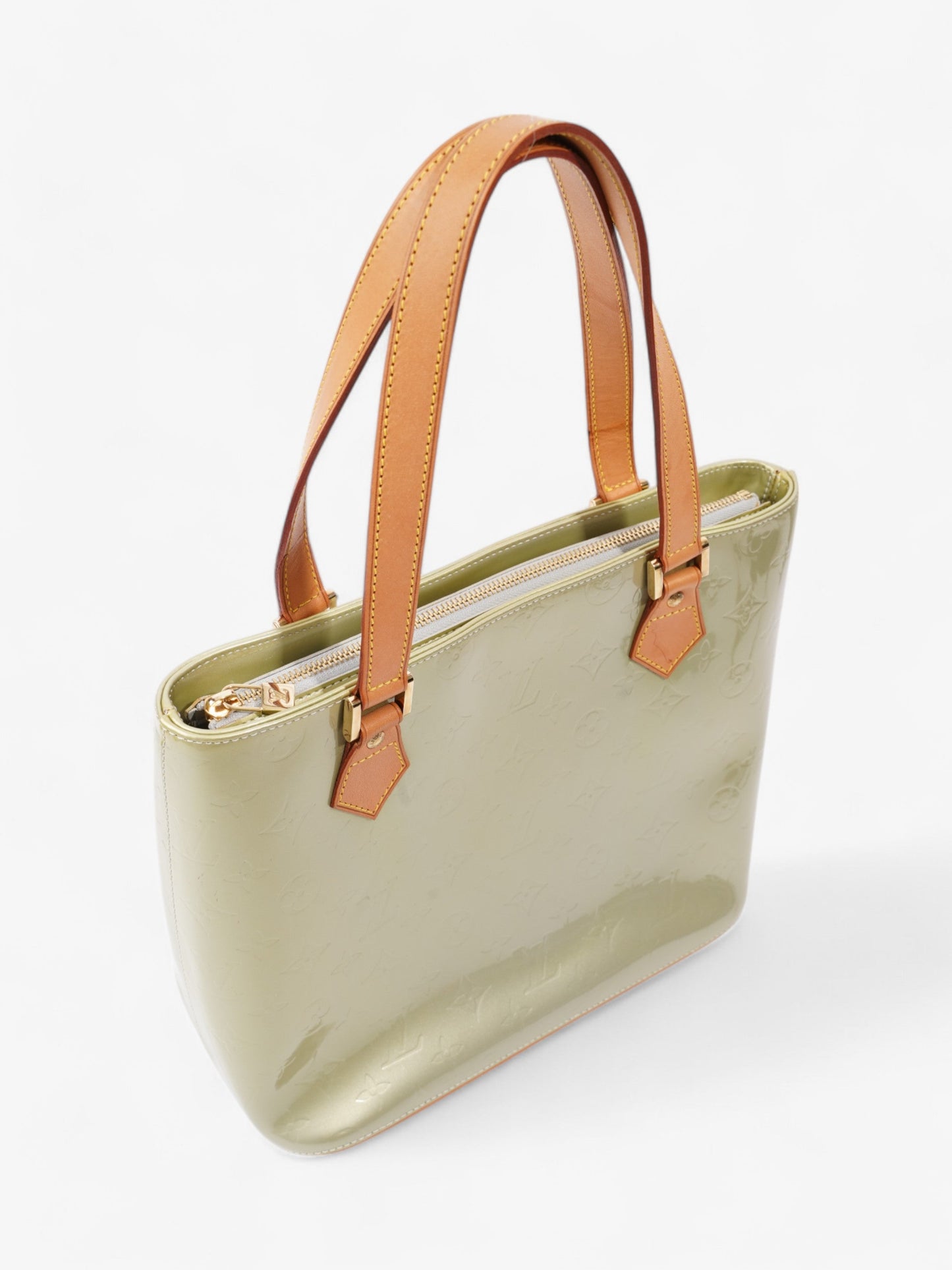 Louis Vuitton Houston Monogram Vernis / Apple Green Vernis Leather