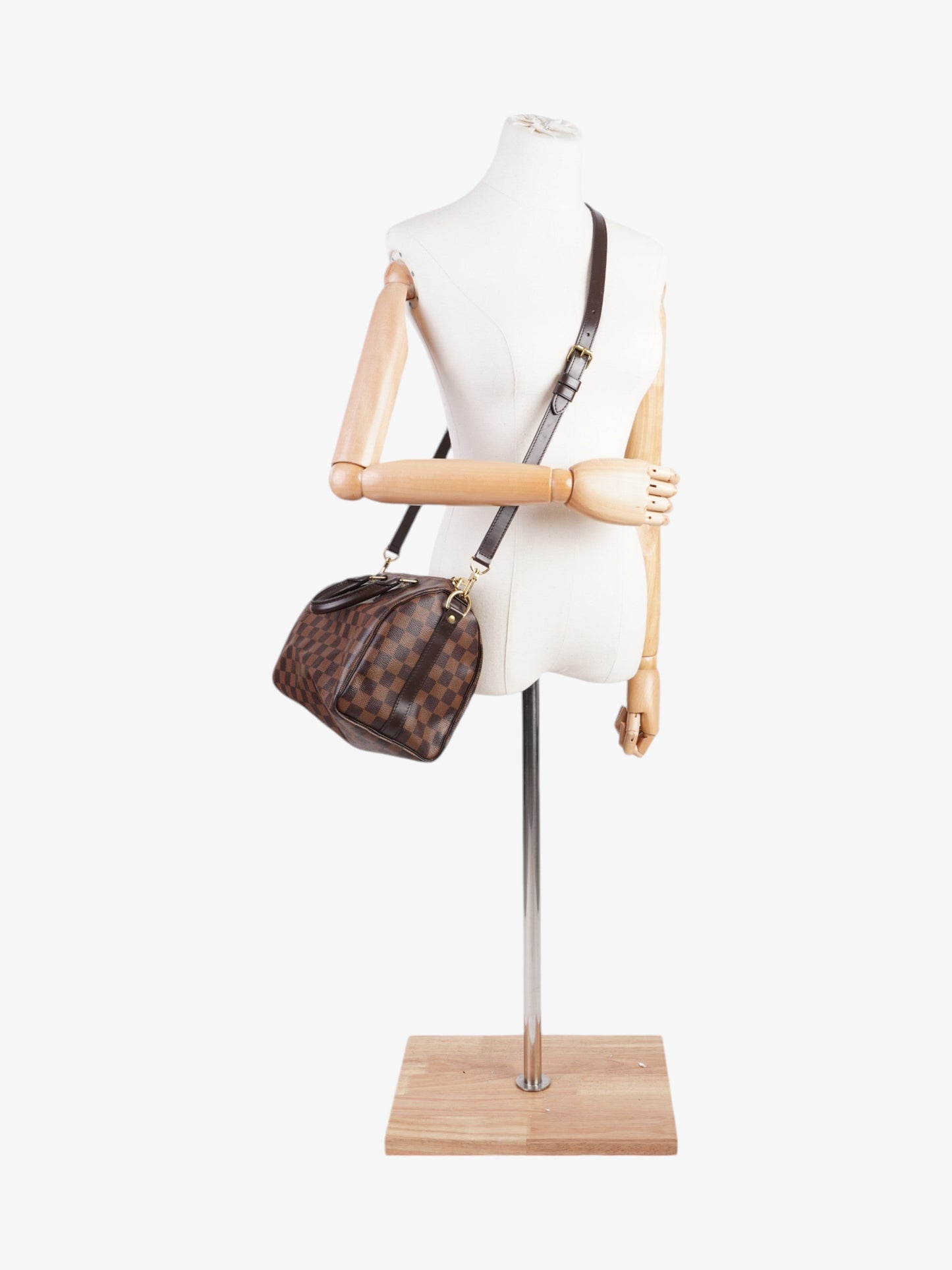 Louis Vuitton Speedy Bandouli猫re Damier Ebene Coated Canvas 25