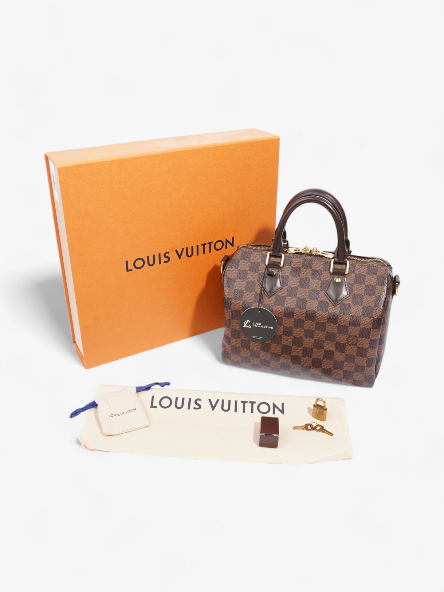 Louis Vuitton Speedy Bandouli猫re Damier Ebene Coated Canvas 25