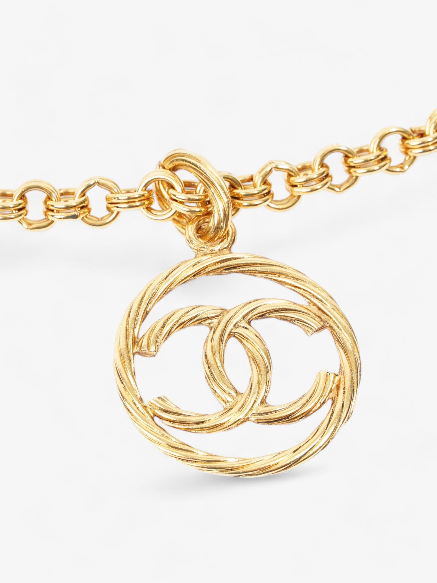 Chanel 聽Circle Coco Necklace Gold Gold Plated 76.5cm