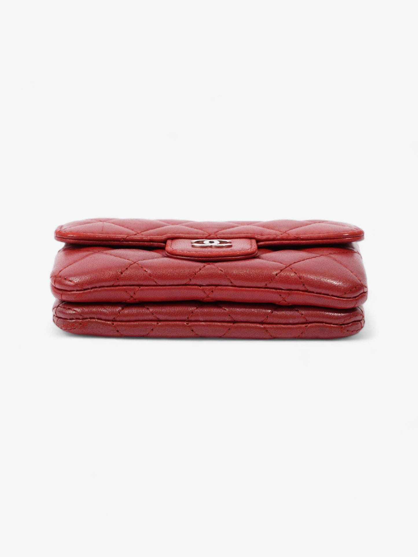 Chanel Coin Purse Red Lambskin Leather