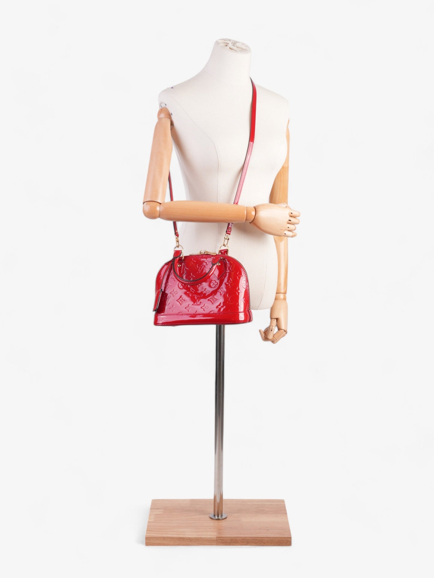 Louis Vuitton Alma Red Vernis Leather BB