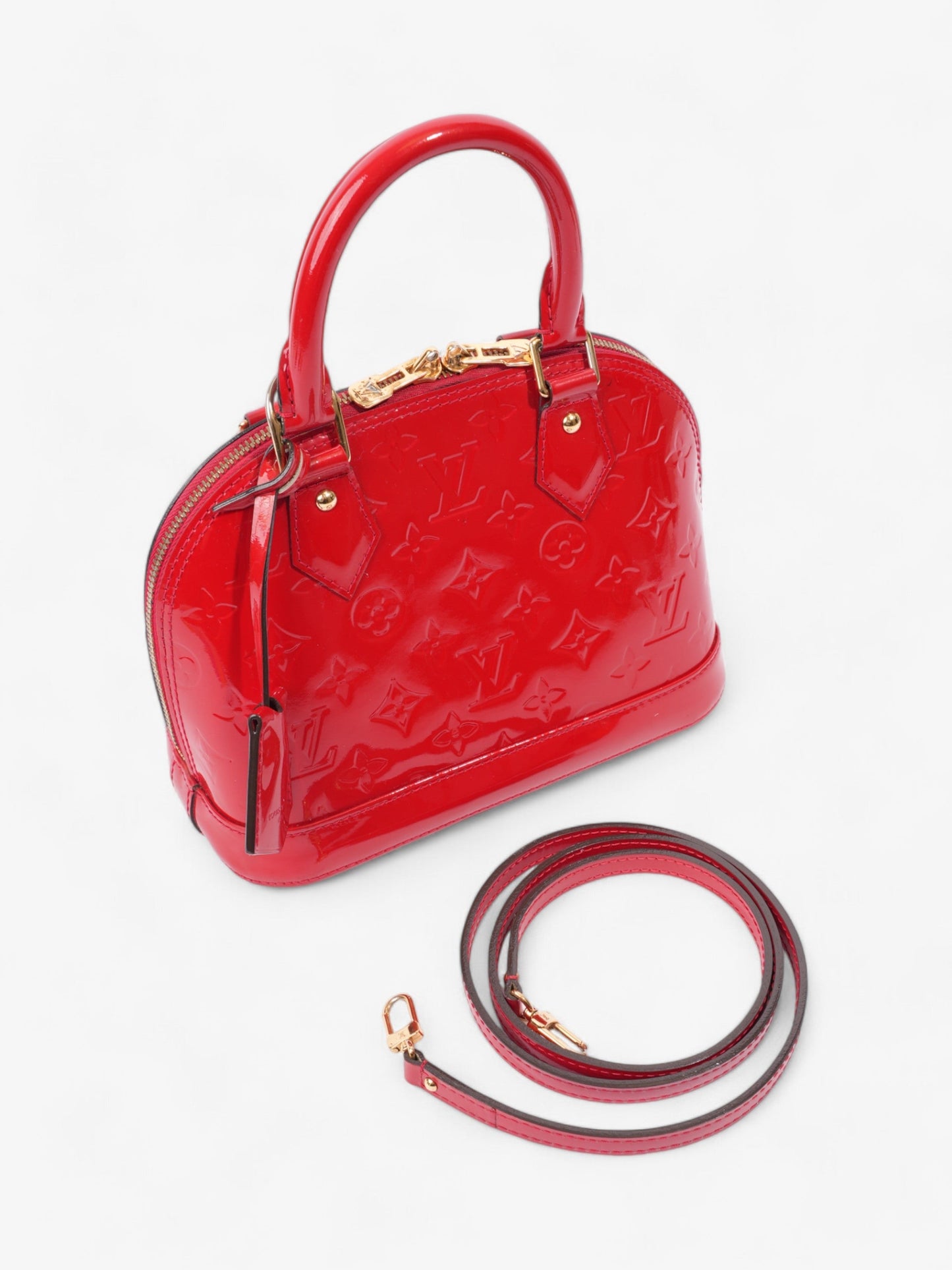 Louis Vuitton Alma Red Vernis Leather BB