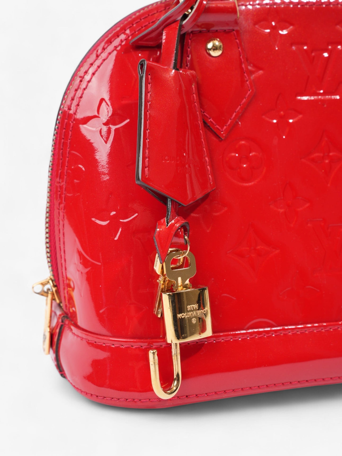Louis Vuitton Alma Red Vernis Leather BB