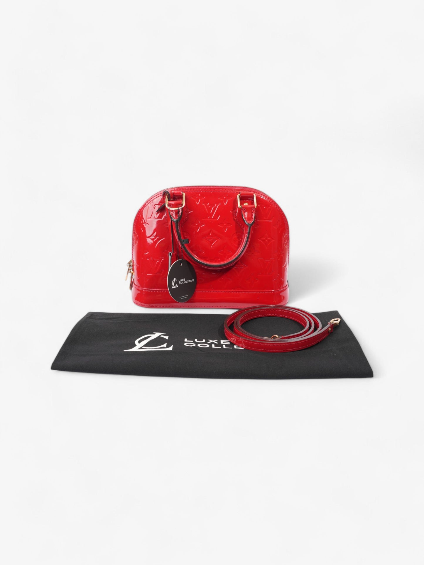Louis Vuitton Alma Red Vernis Leather BB