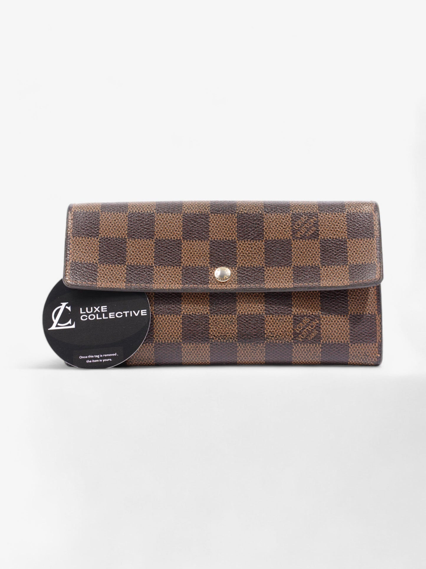 Louis Vuitton Sarah Wallet Damier Ebene Coated Canvas