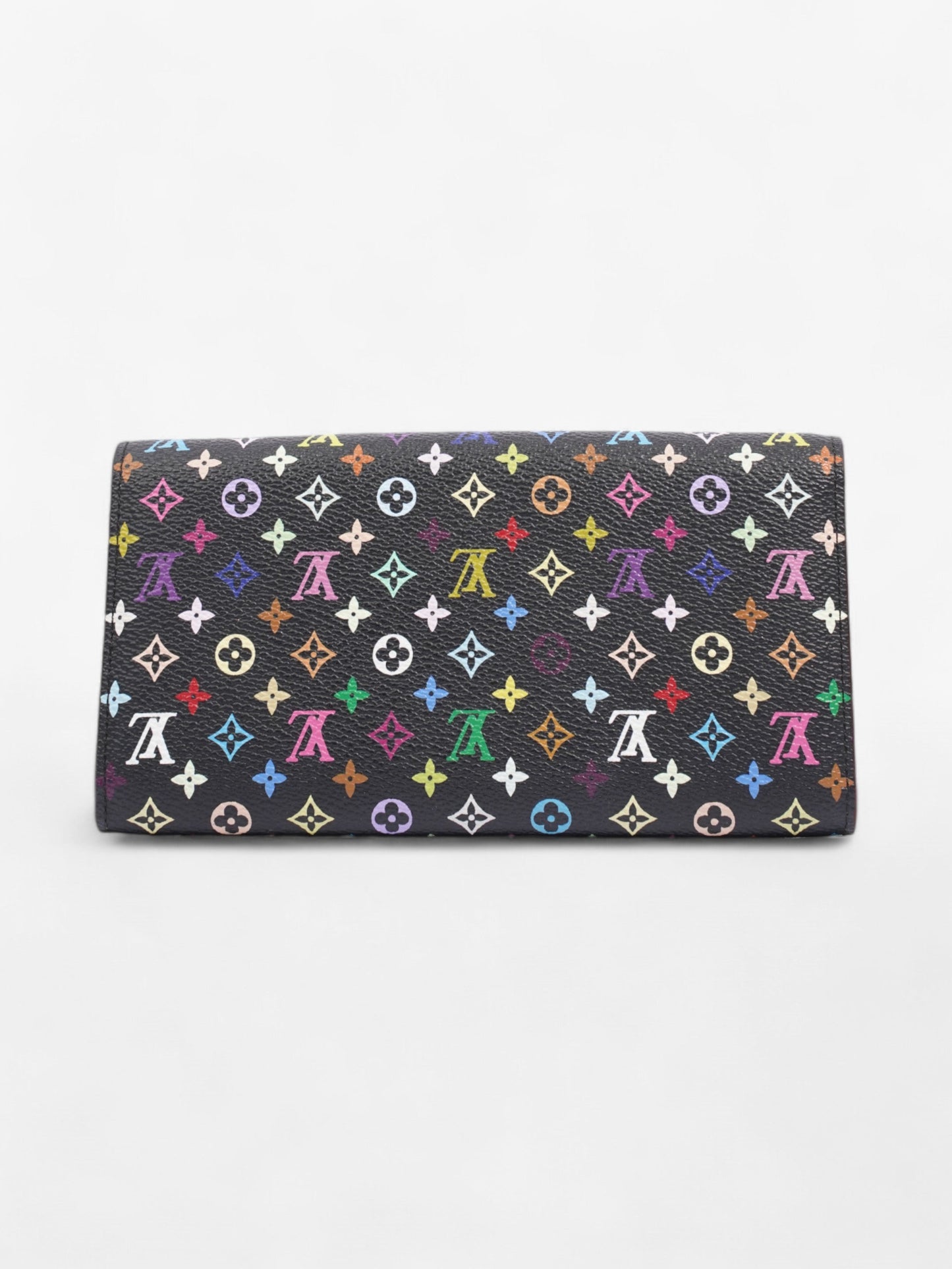 Louis Vuitton Sarah Wallet Black / Multicolour Coated Canvas