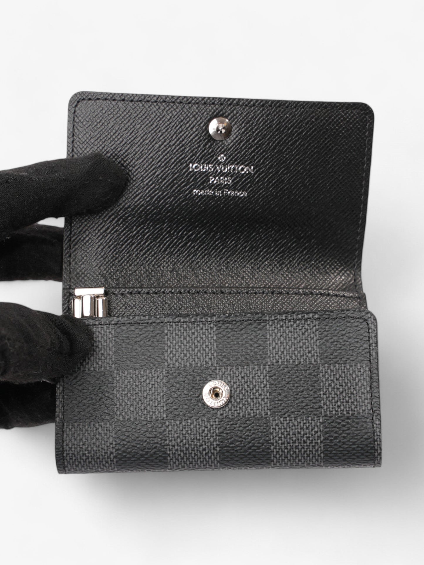 Louis Vuitton Key Holder Damier Graphite Coated Canvas