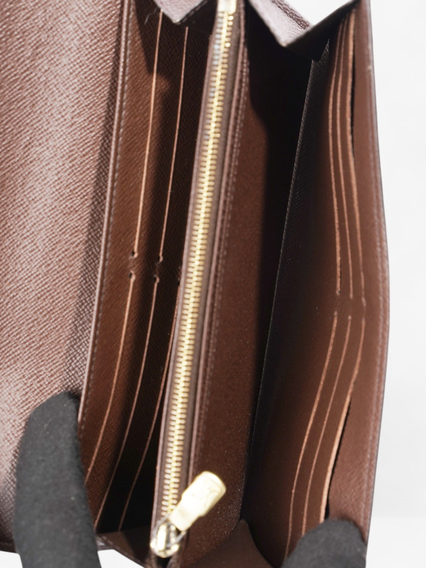 Louis Vuitton Sarah Wallet Damier Ebene Coated Canvas