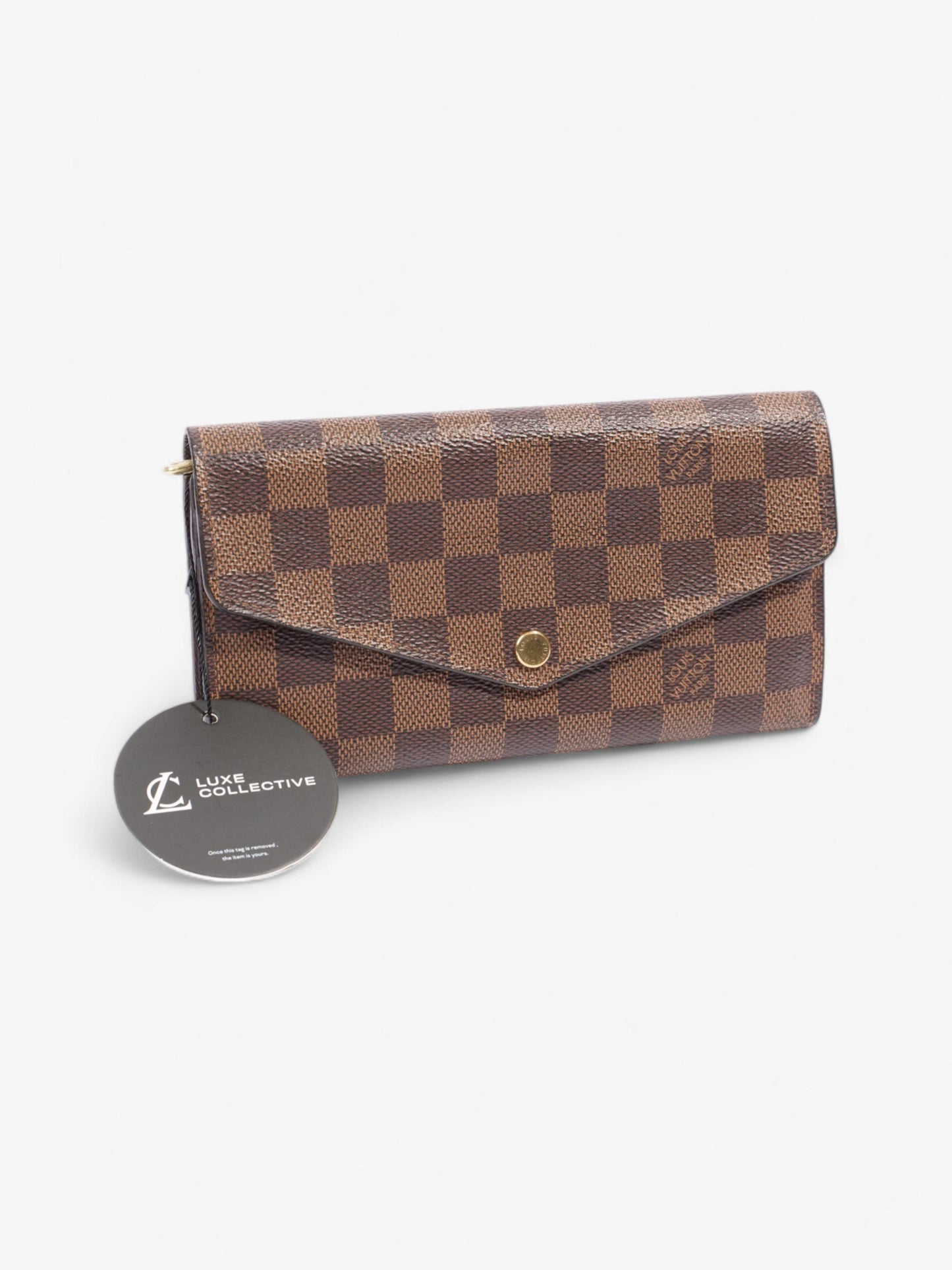 Louis Vuitton Sarah Wallet Damier Ebene Coated Canvas