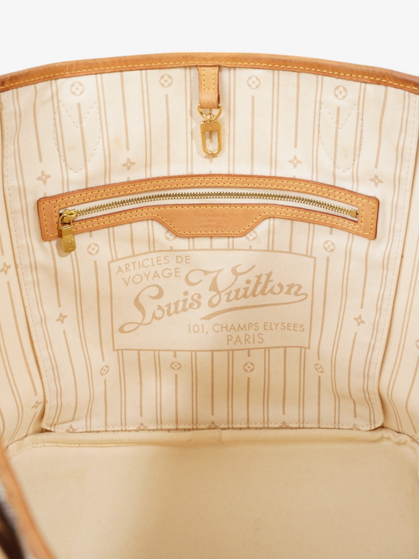 Louis Vuitton Neverfull Damier Azur Coated Canvas MM