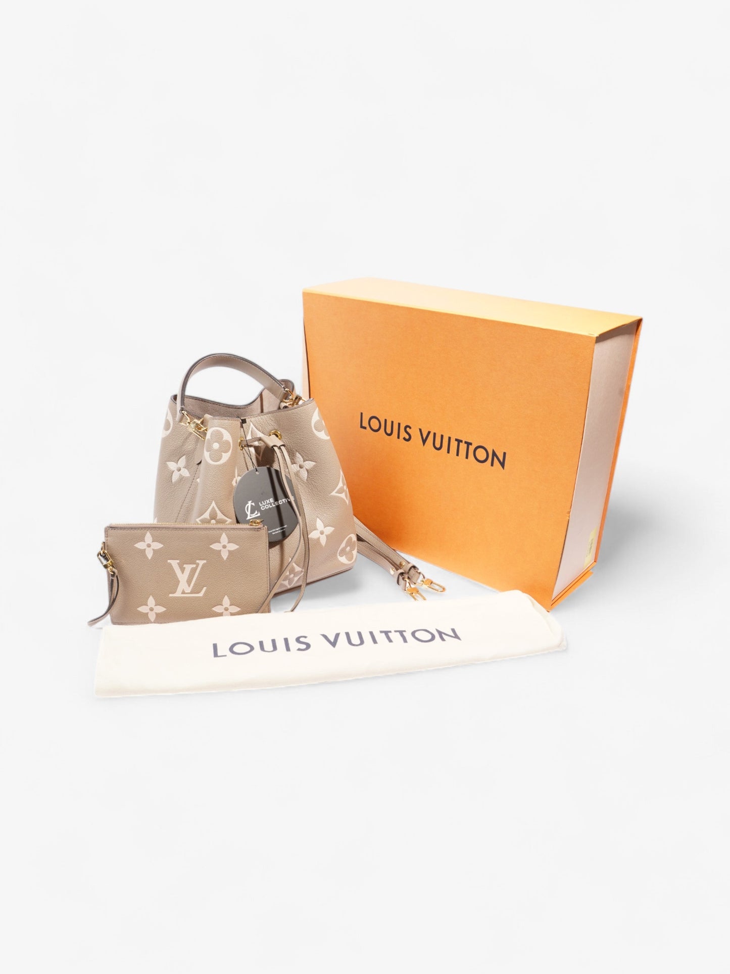 Louis Vuitton NeoNoe Monogram Empreinte / Tourterelle / Creme Empreinte Leather MM