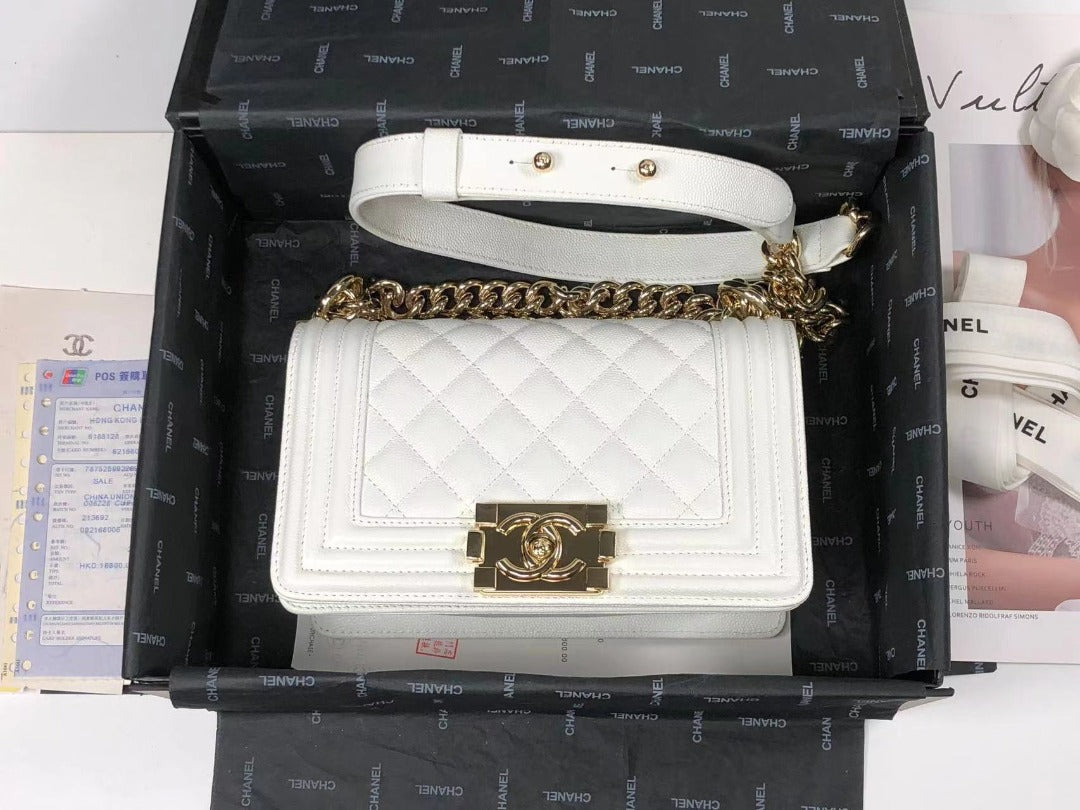 CHL Boy GlamIapbag White For Women 7.9in/20cm