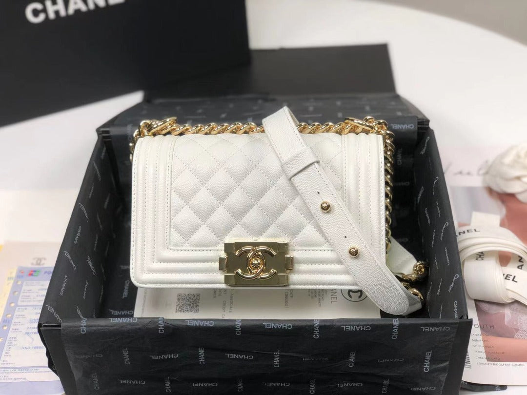 CHL Boy GlamIapbag White For Women 7.9in/20cm