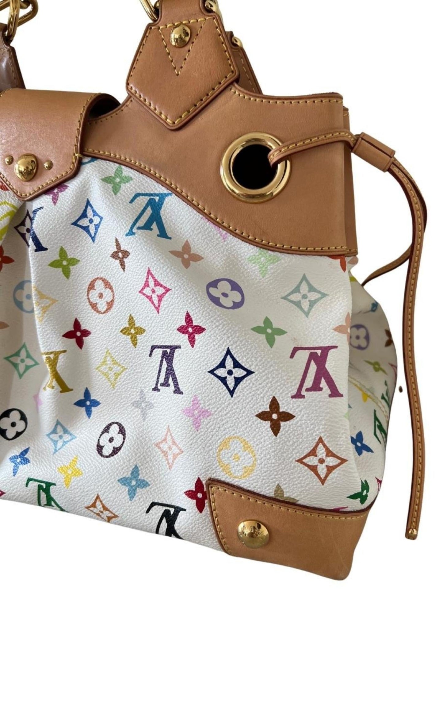 White Monogram Multicolore Canvas Ursula Bag