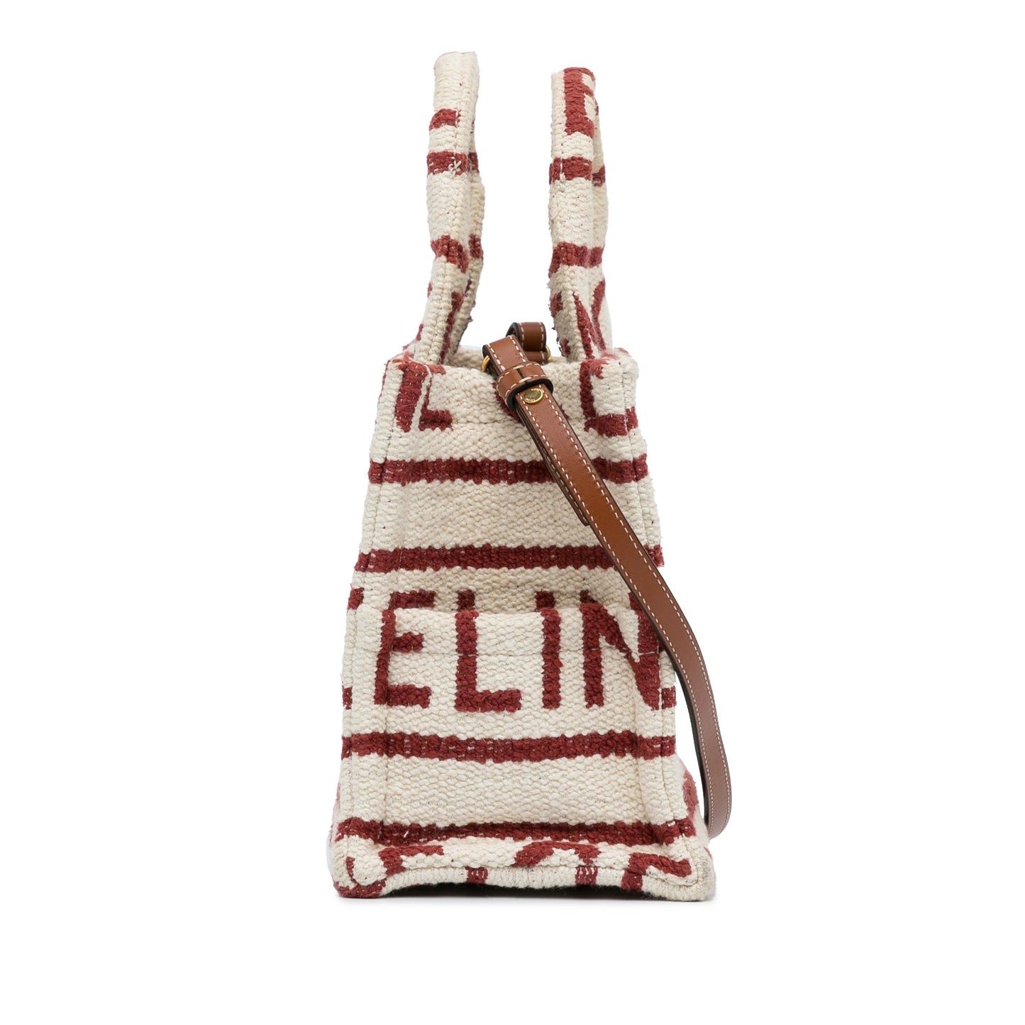 Celine All Over Cabas Thais Small Red Canvas