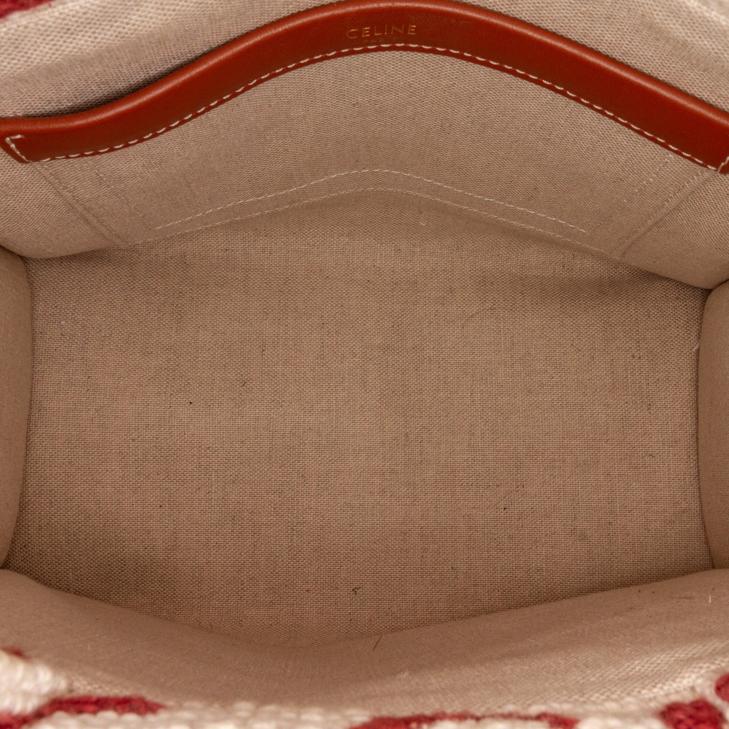 Celine All Over Cabas Thais Small Red Canvas
