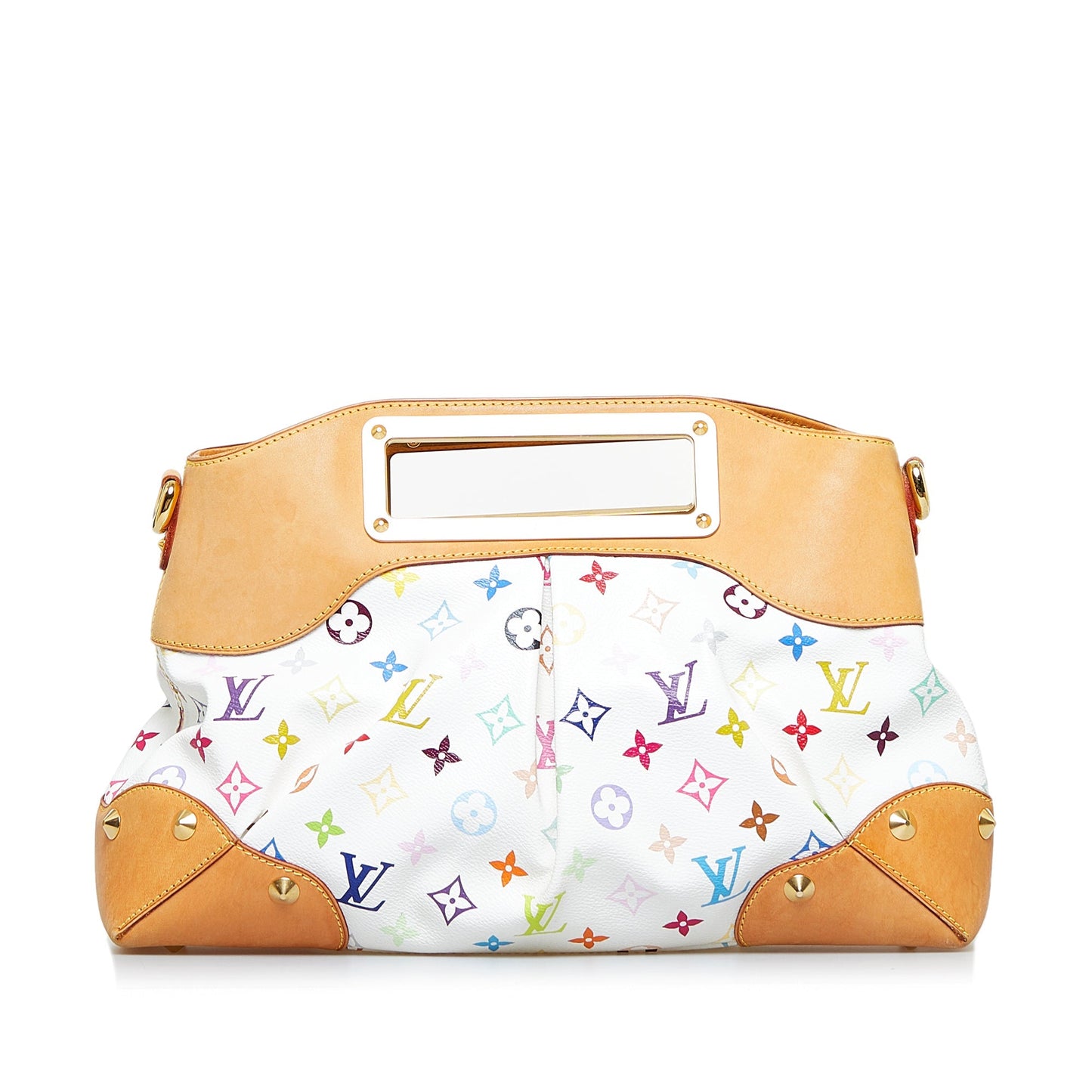 White Louis Vuitton Monogram Multicolore Judy MM Satchel