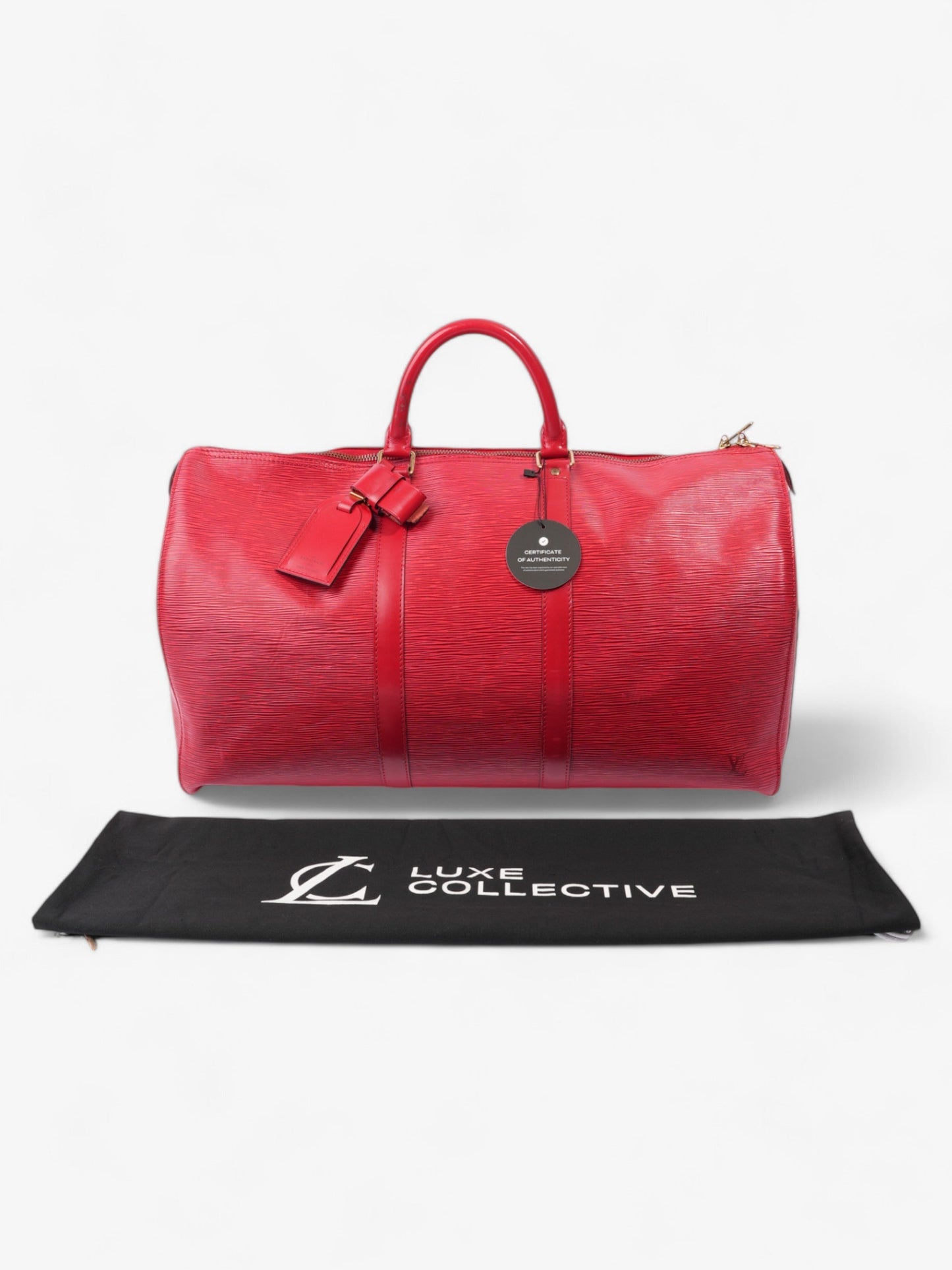 Louis Vuitton Keepall Red Epi Leather 50