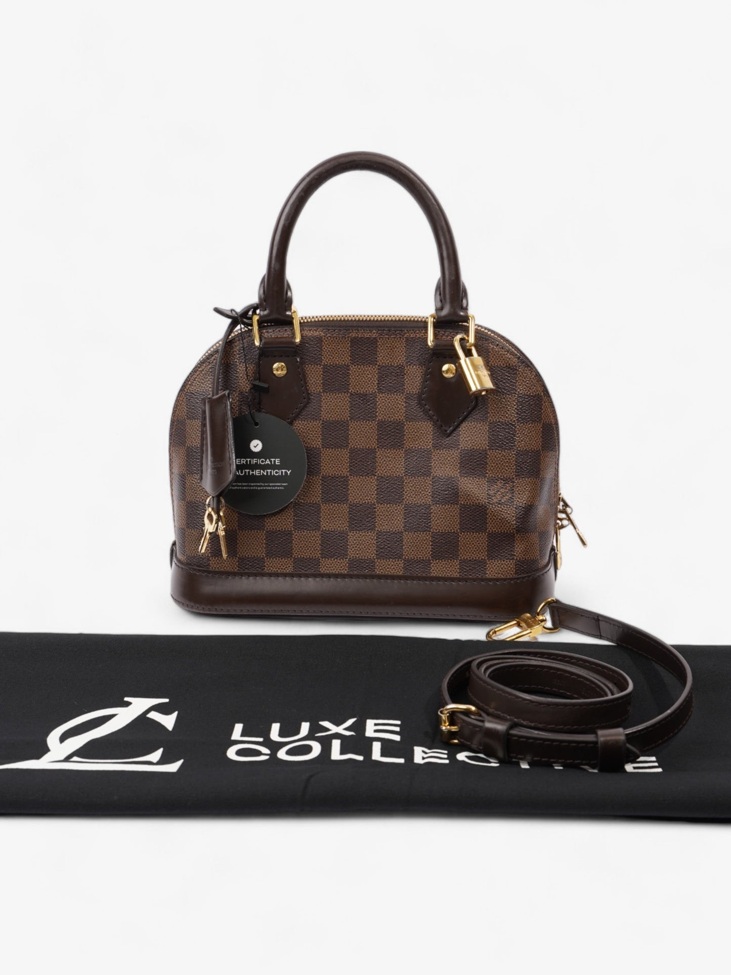 Louis Vuitton Alma Damier Ebene Coated Canvas BB