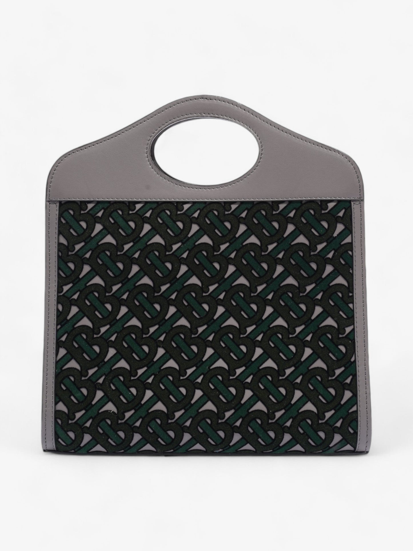 Burberry TB Pocket Bag Grey / Green Leather