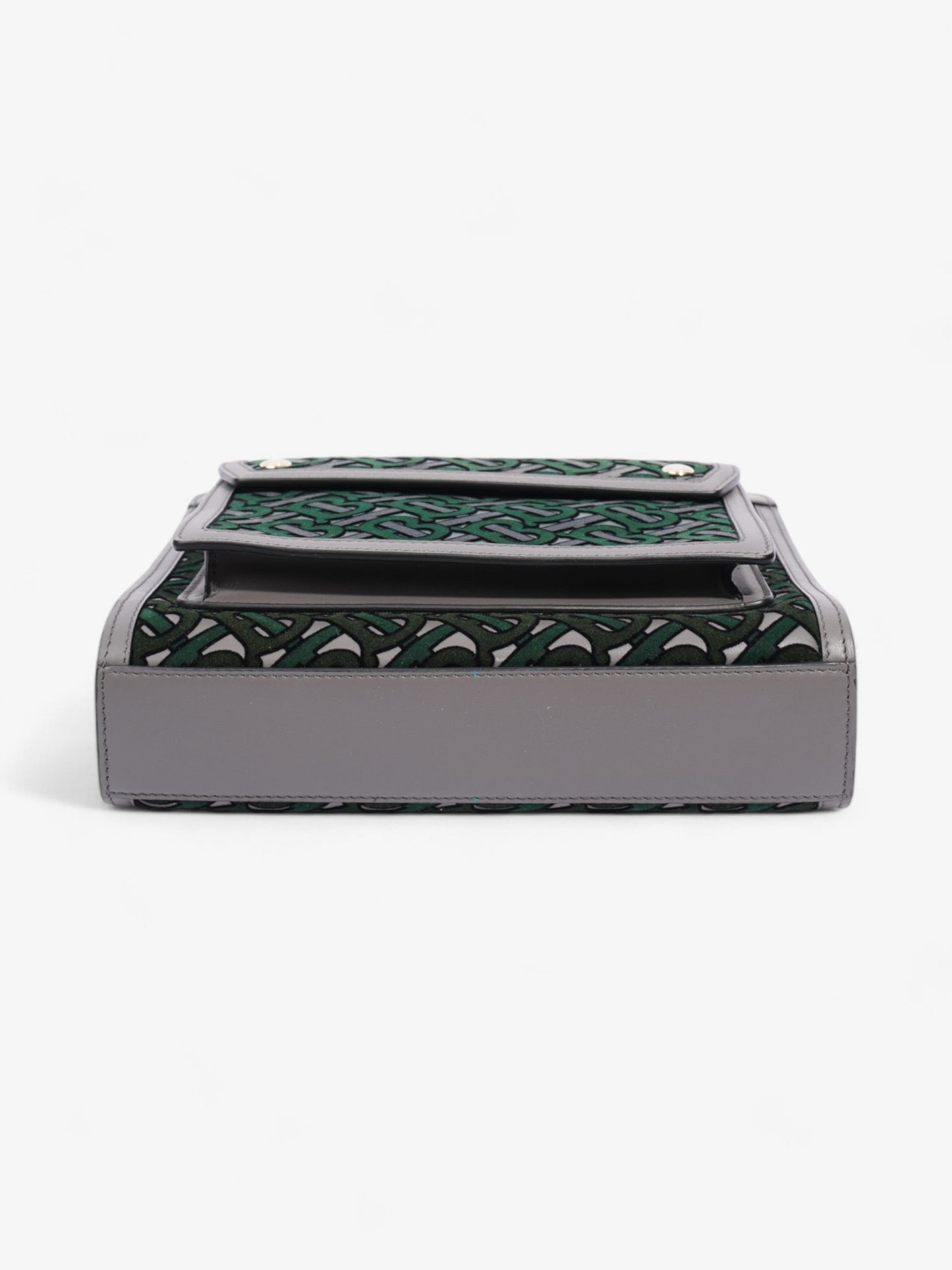 Burberry TB Pocket Bag Grey / Green Leather