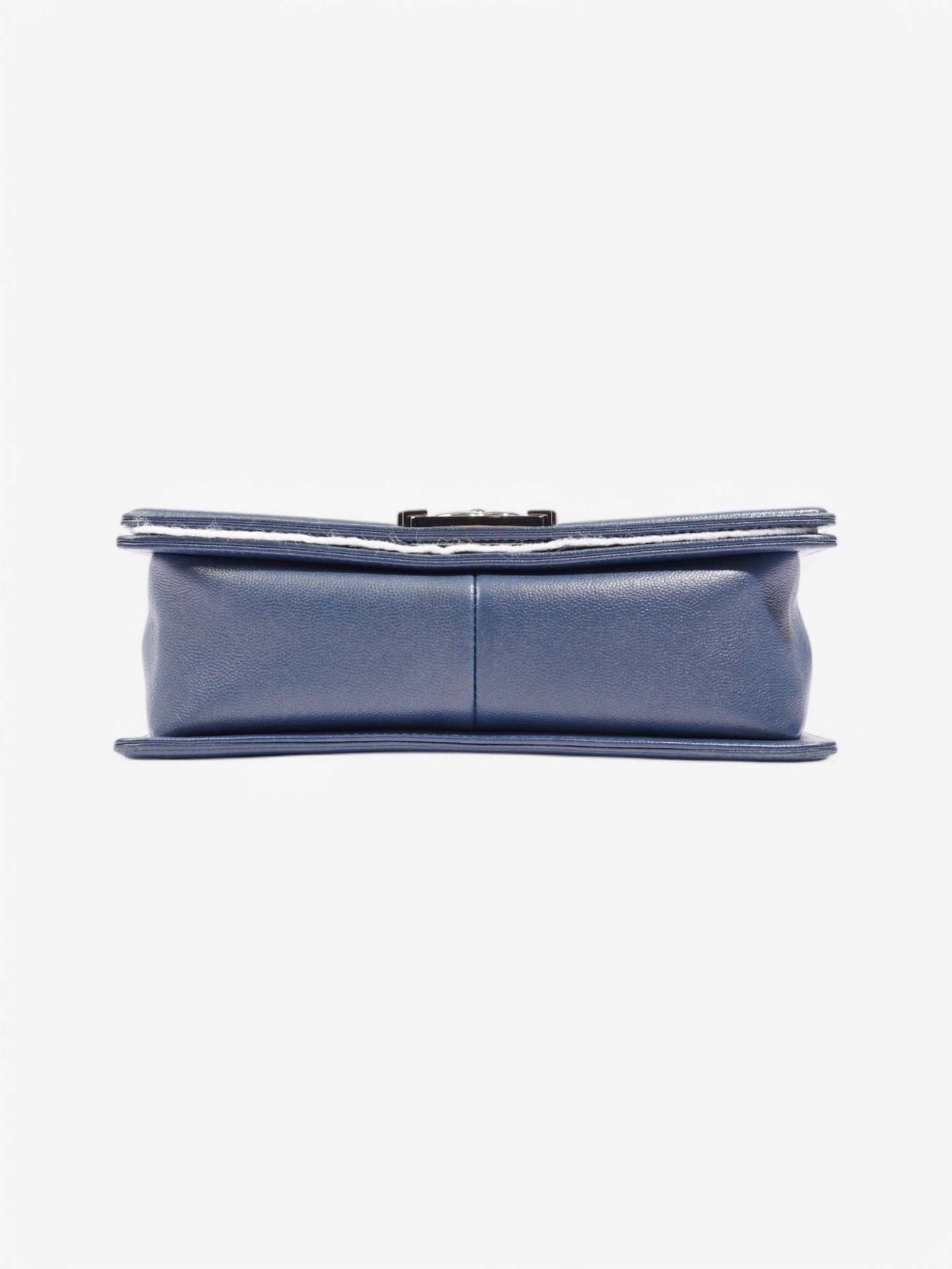 Chanel Boy Bag Blue Calfskin Leather Medium