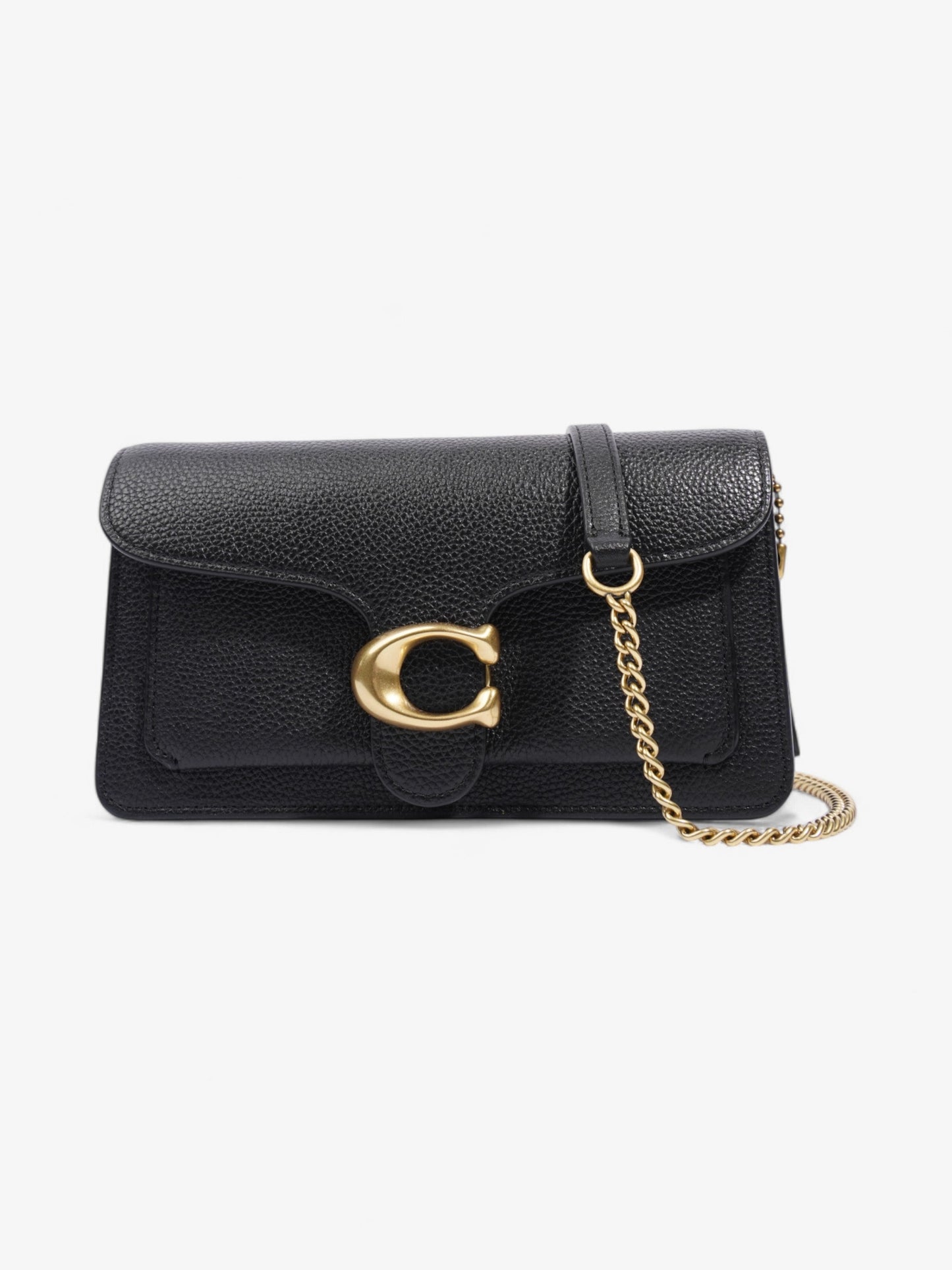 Coach Tabby Chain Black Grained Leather