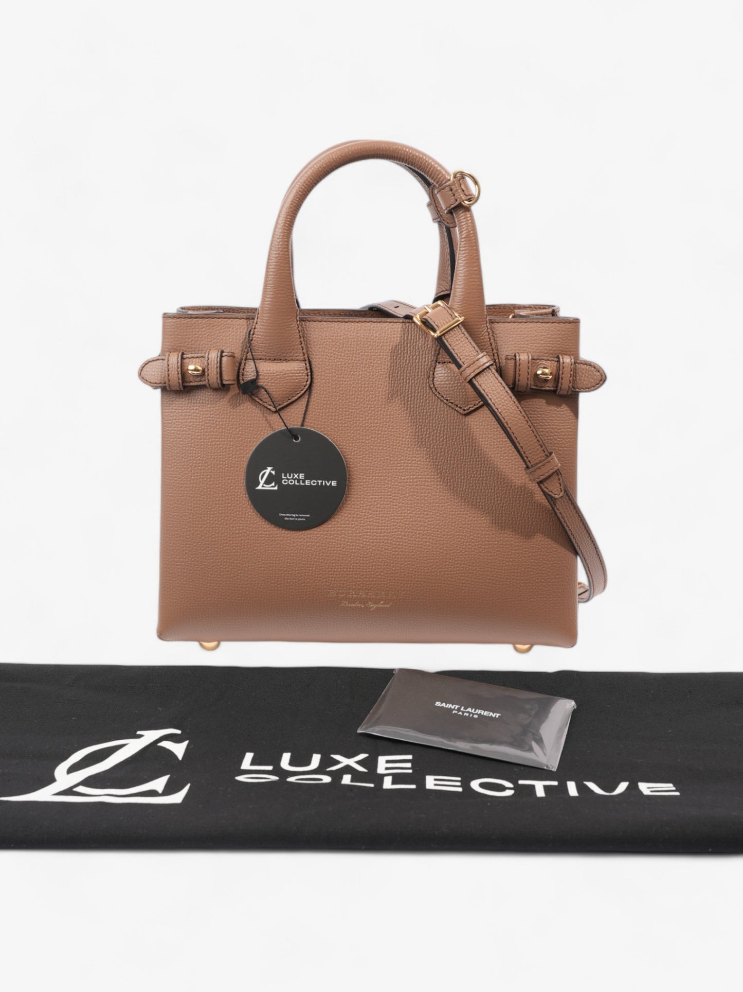 Burberry Banner Bag Brown / Nova Check Leather