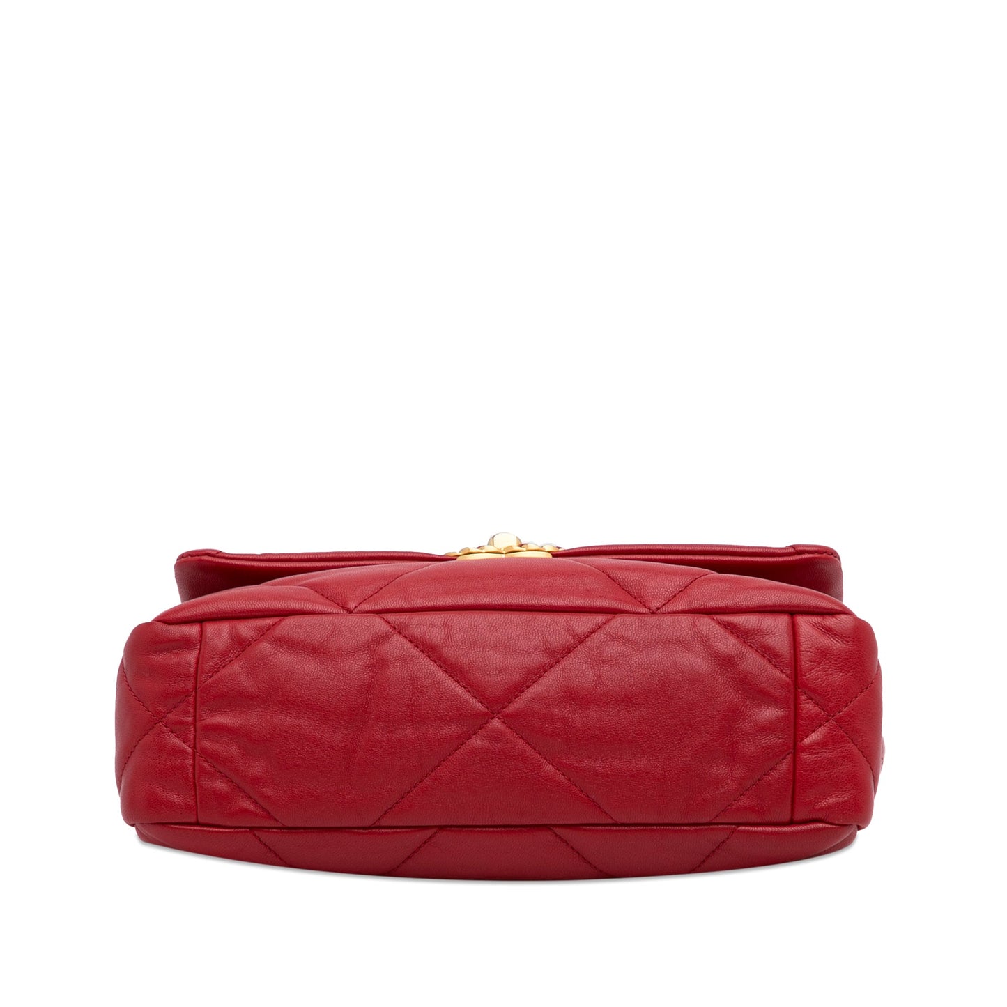 Chanel 19 Flap Bag Medium Red Lambskin Gold