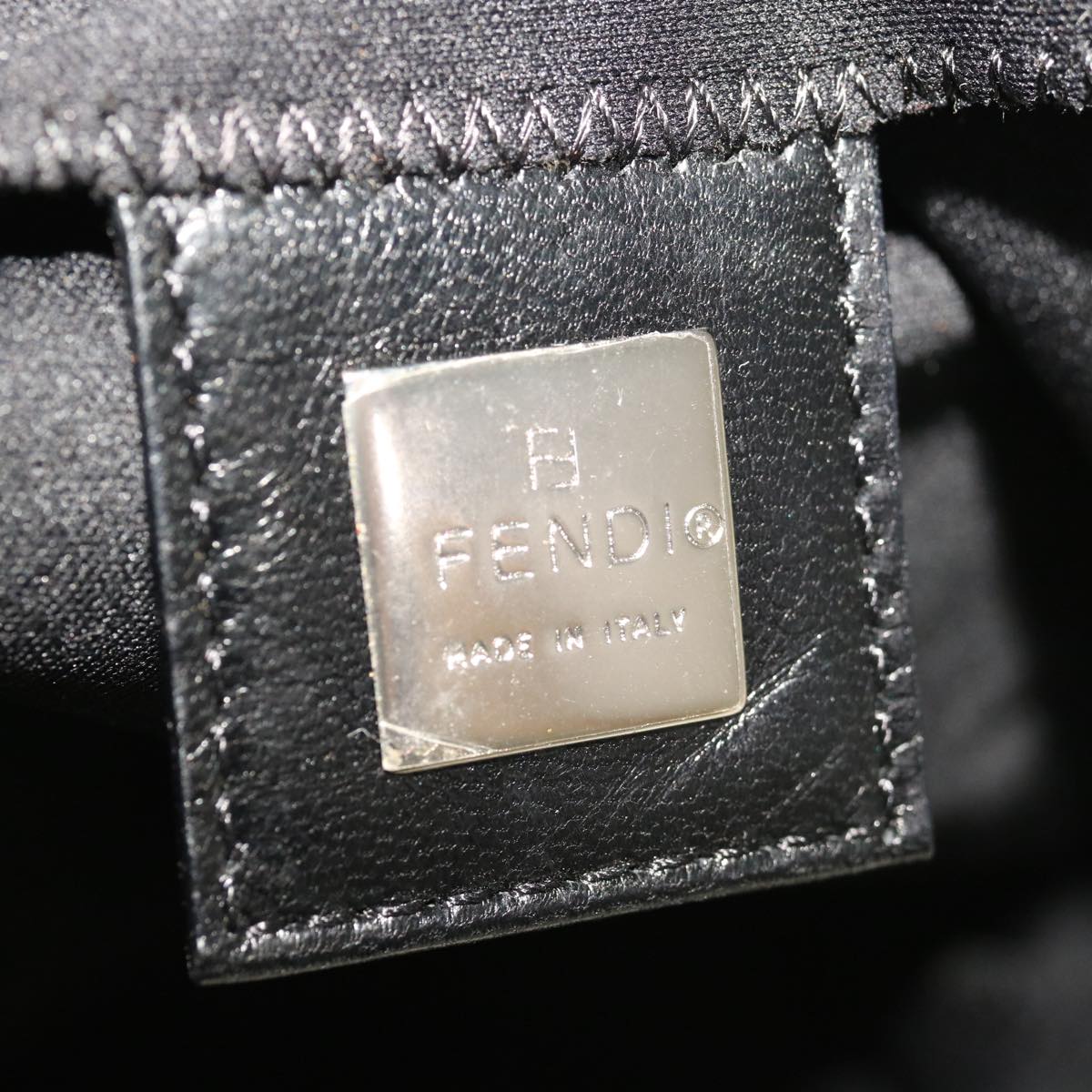 FENDI Hand Bag Nylon Black yk10512