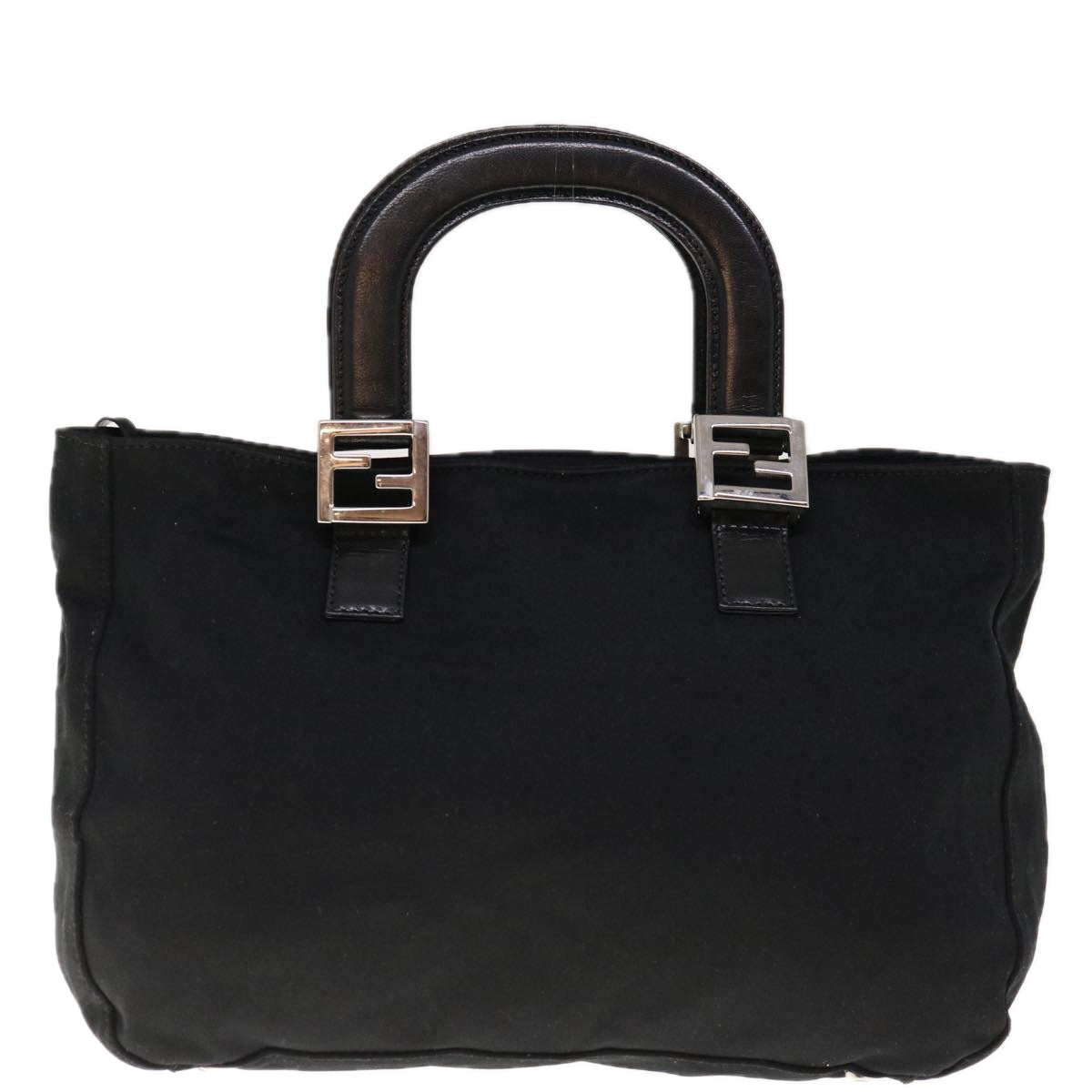 FENDI Hand Bag Nylon Black yk10512