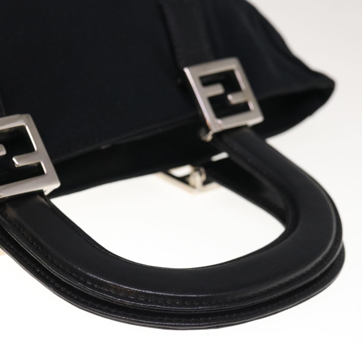 FENDI Hand Bag Nylon Black yk10512