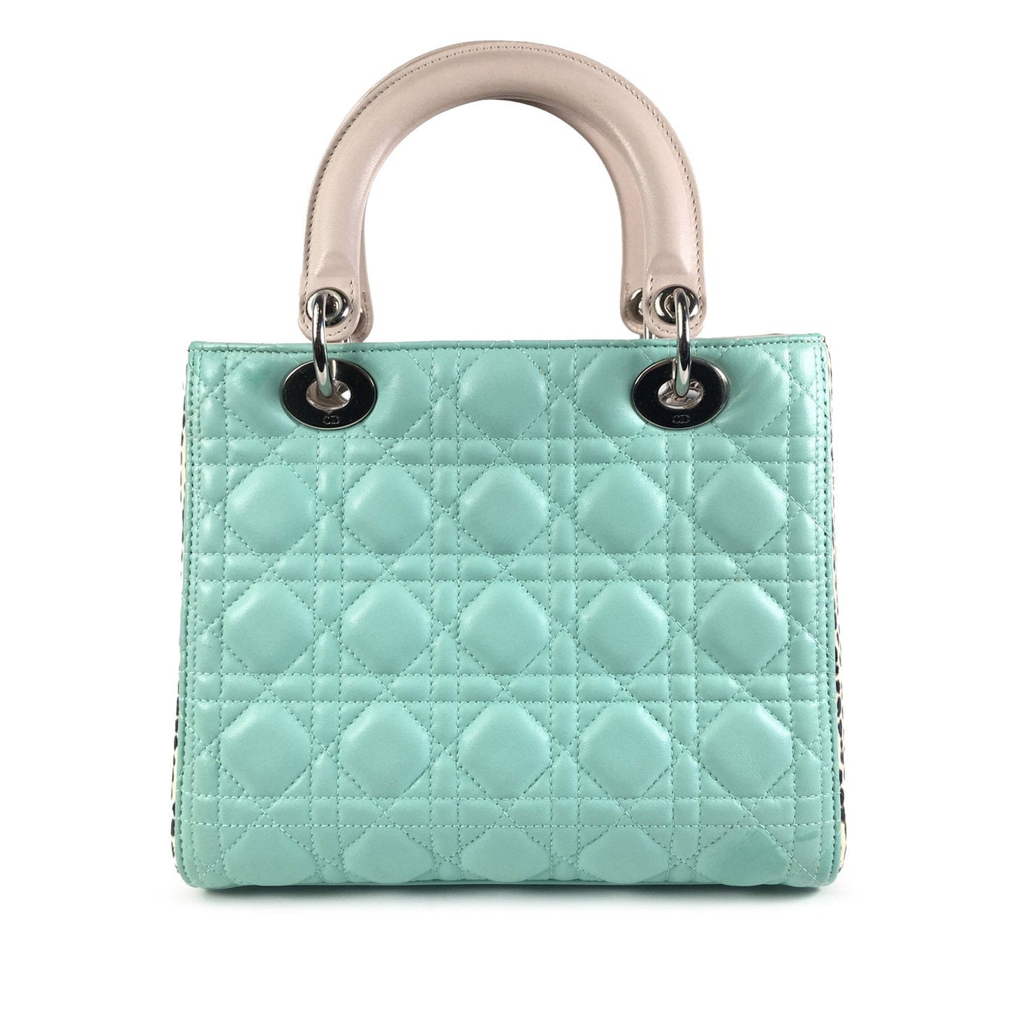 Lady Dior Medium Tricolor Lambskin and Python Cannage