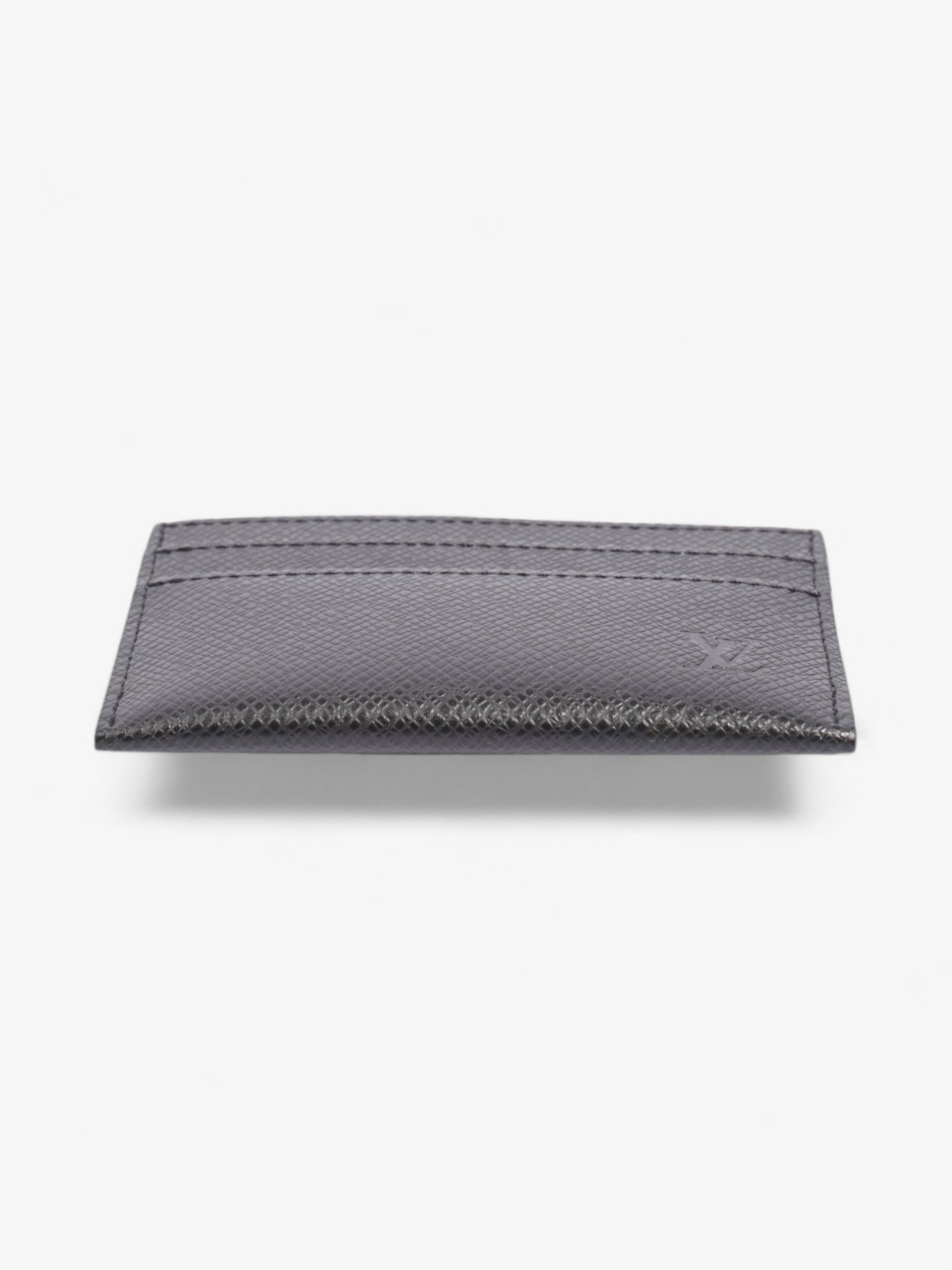Louis Vuitton Porte Cartes Black Leather