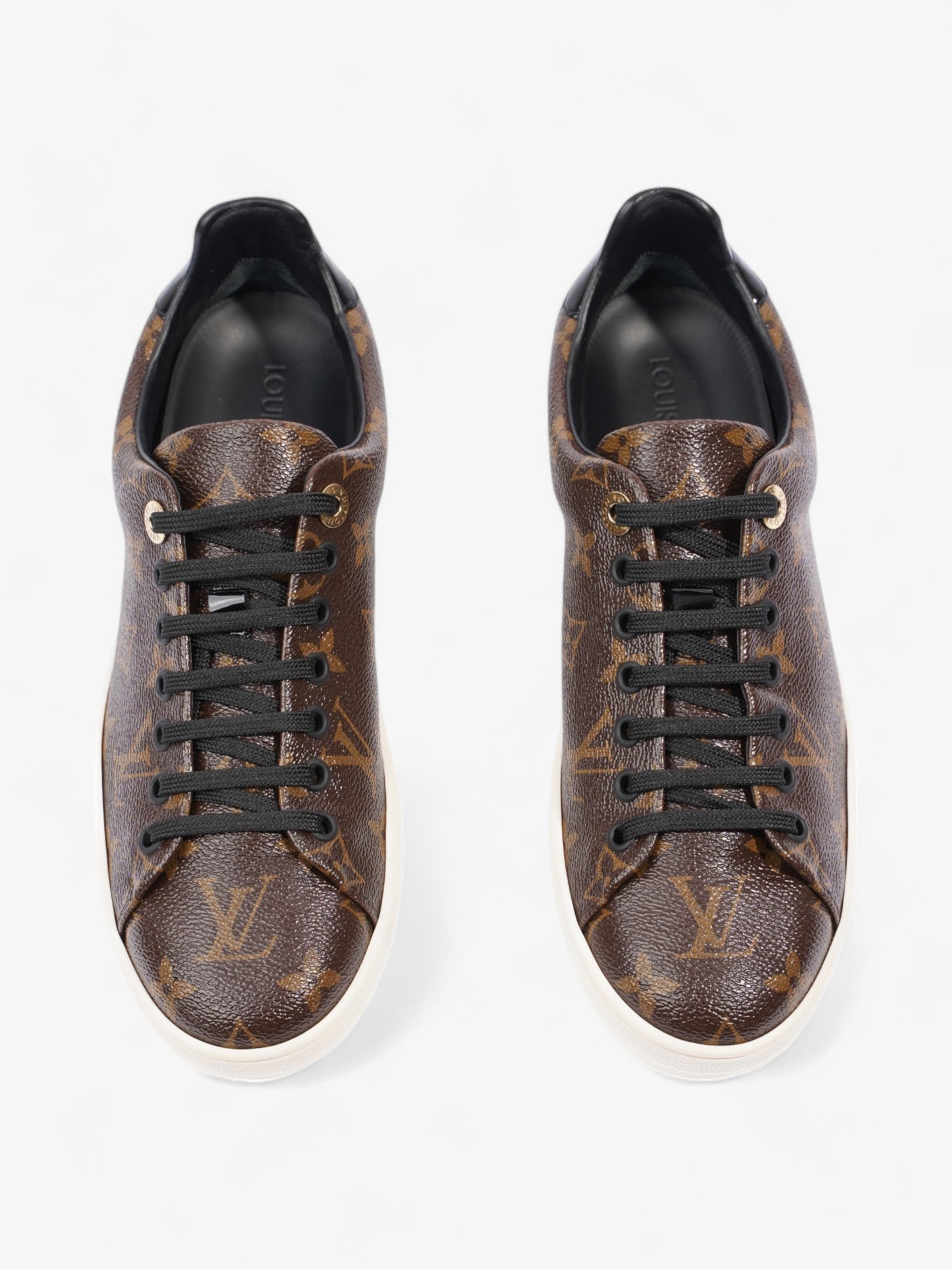 Louis Vuitton Frontrow Sneakers Brown Monogram / Black Coated Canvas EU 37.5 UK 4.5