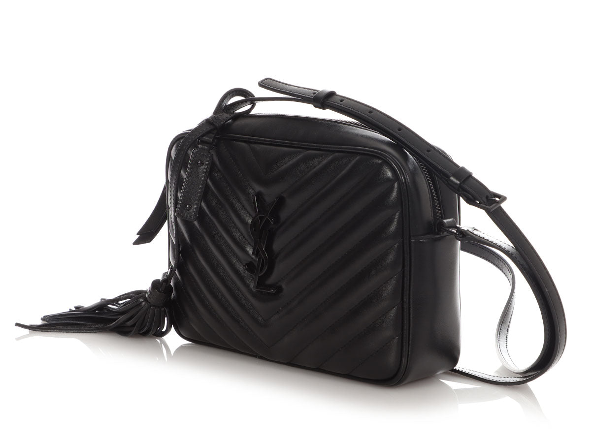 Saint Laurent Medium So Black MatelassÃ© Lou Camera Bag